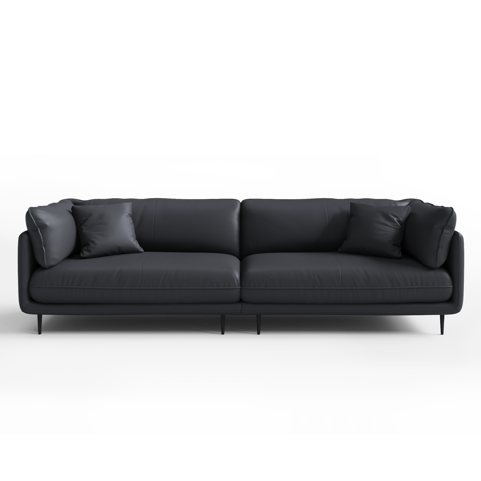 Vanilla White Leather Sofa