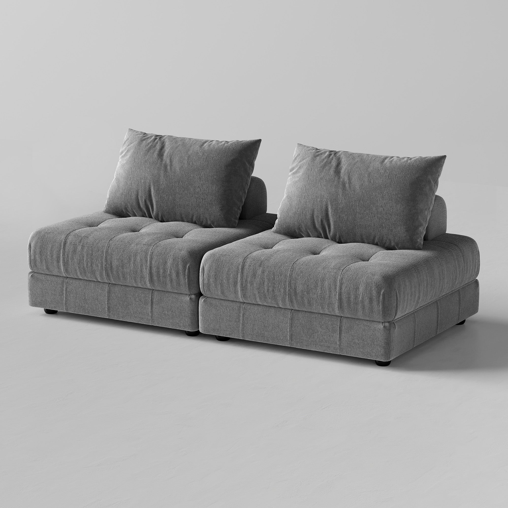 Block Modular Gray Sectional
