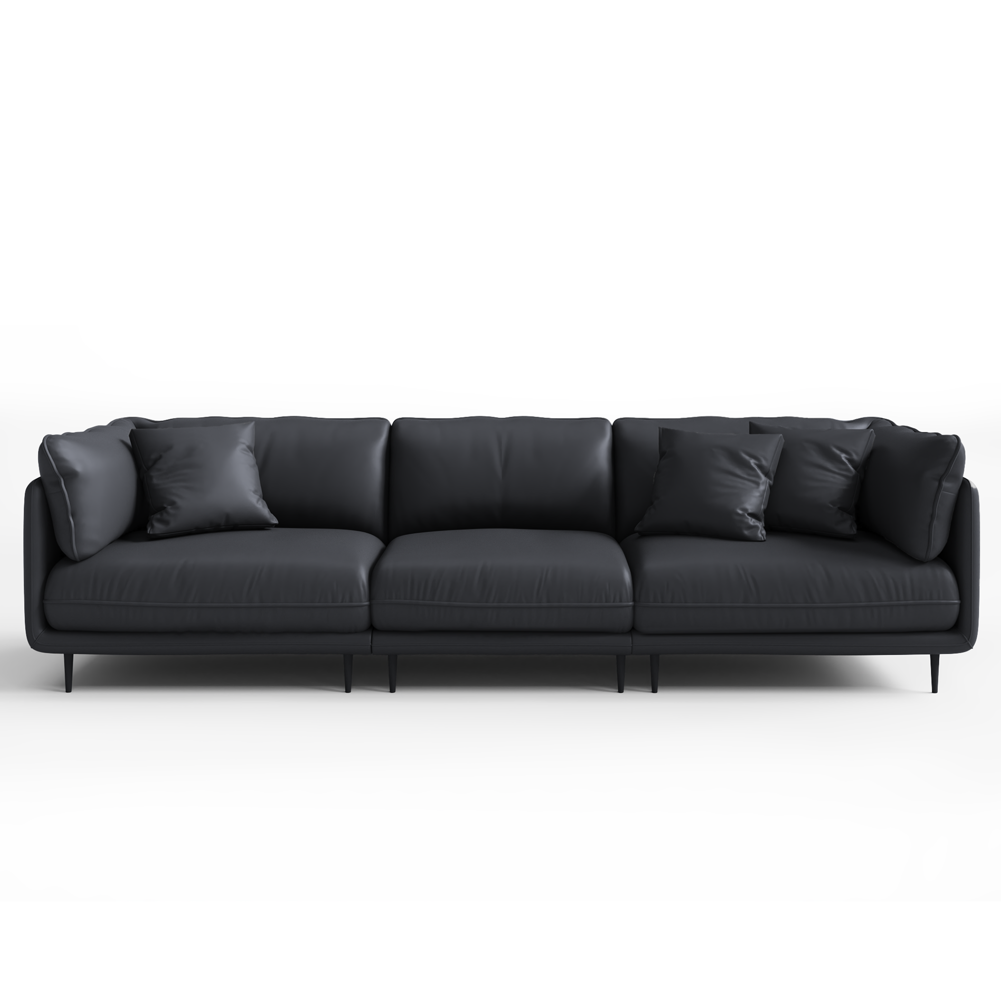 Vanilla White Leather Sofa