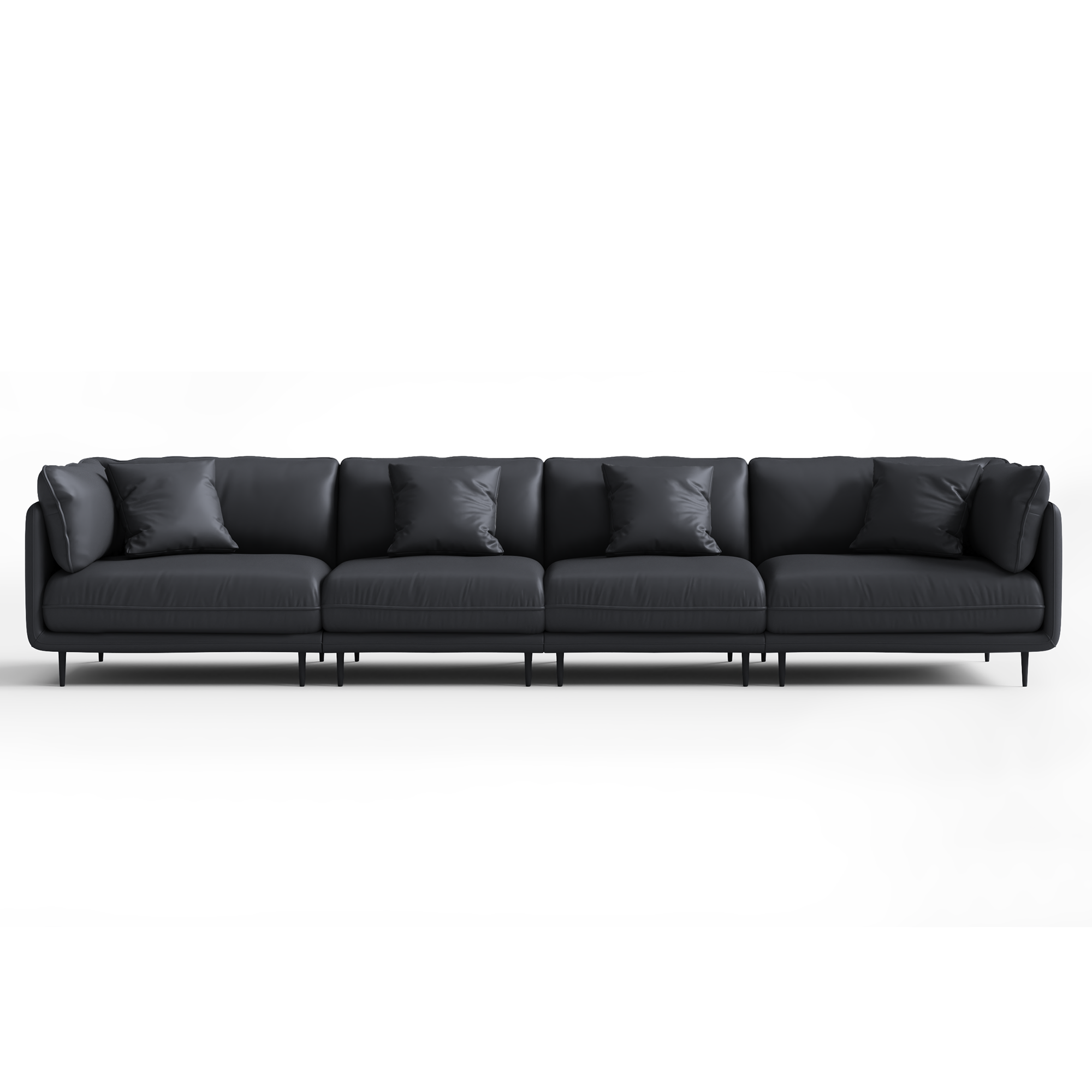 Vanilla White Leather Sofa