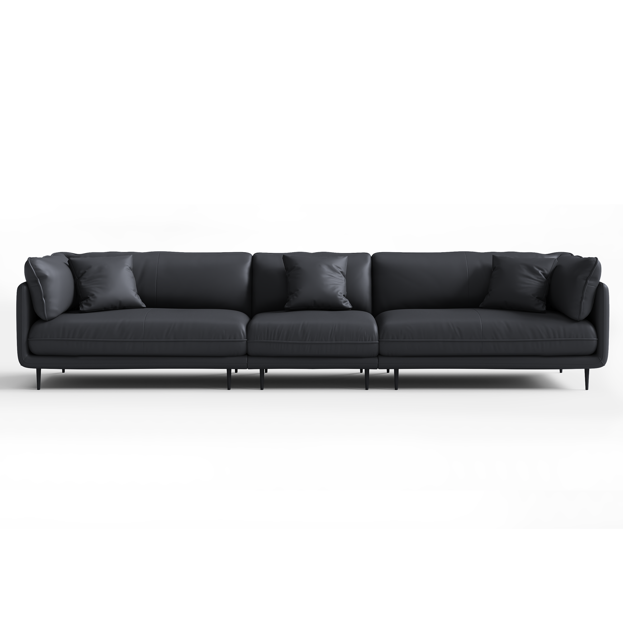Vanilla White Leather Sofa