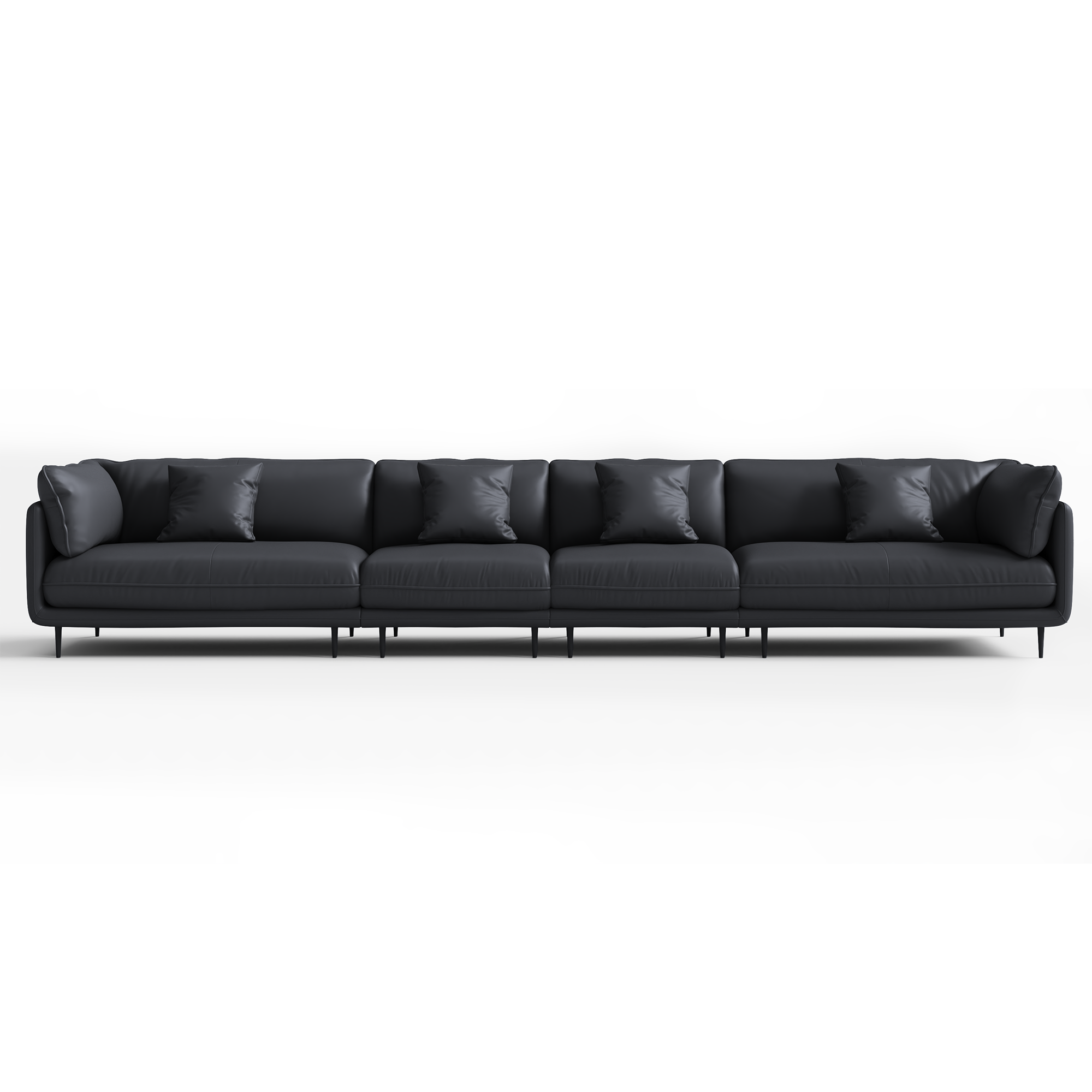 Vanilla White Leather Sofa