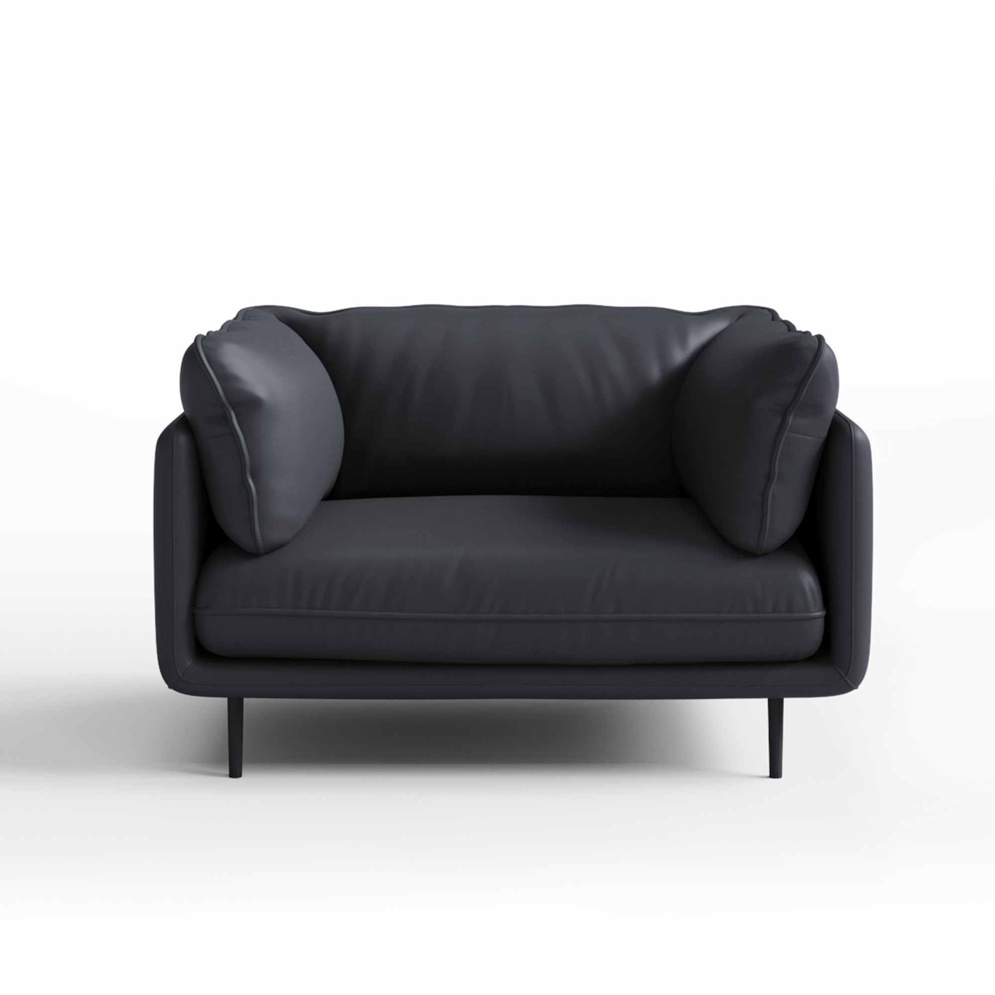 Vanilla White Leather Armchair
