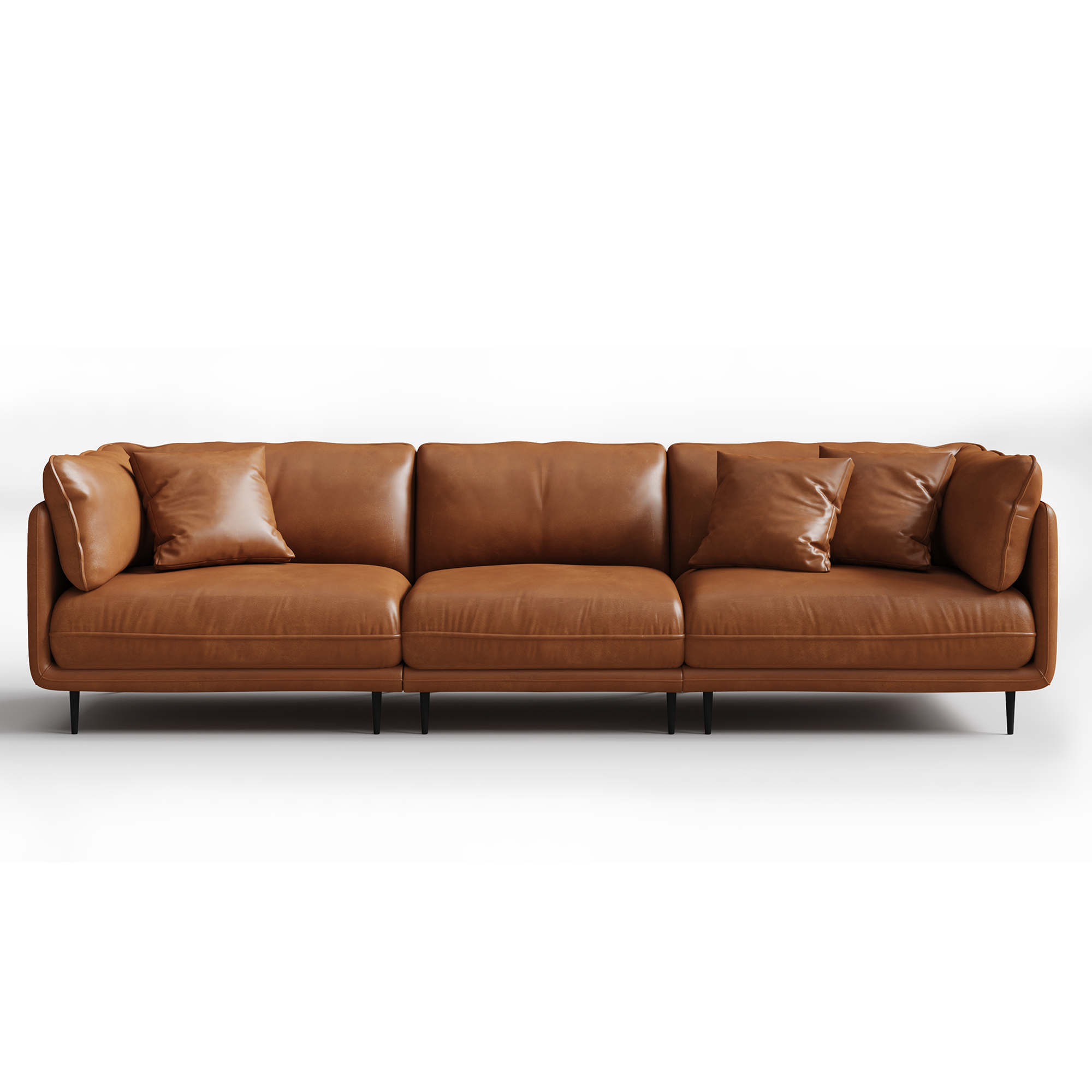 Vanilla White Leather Sofa