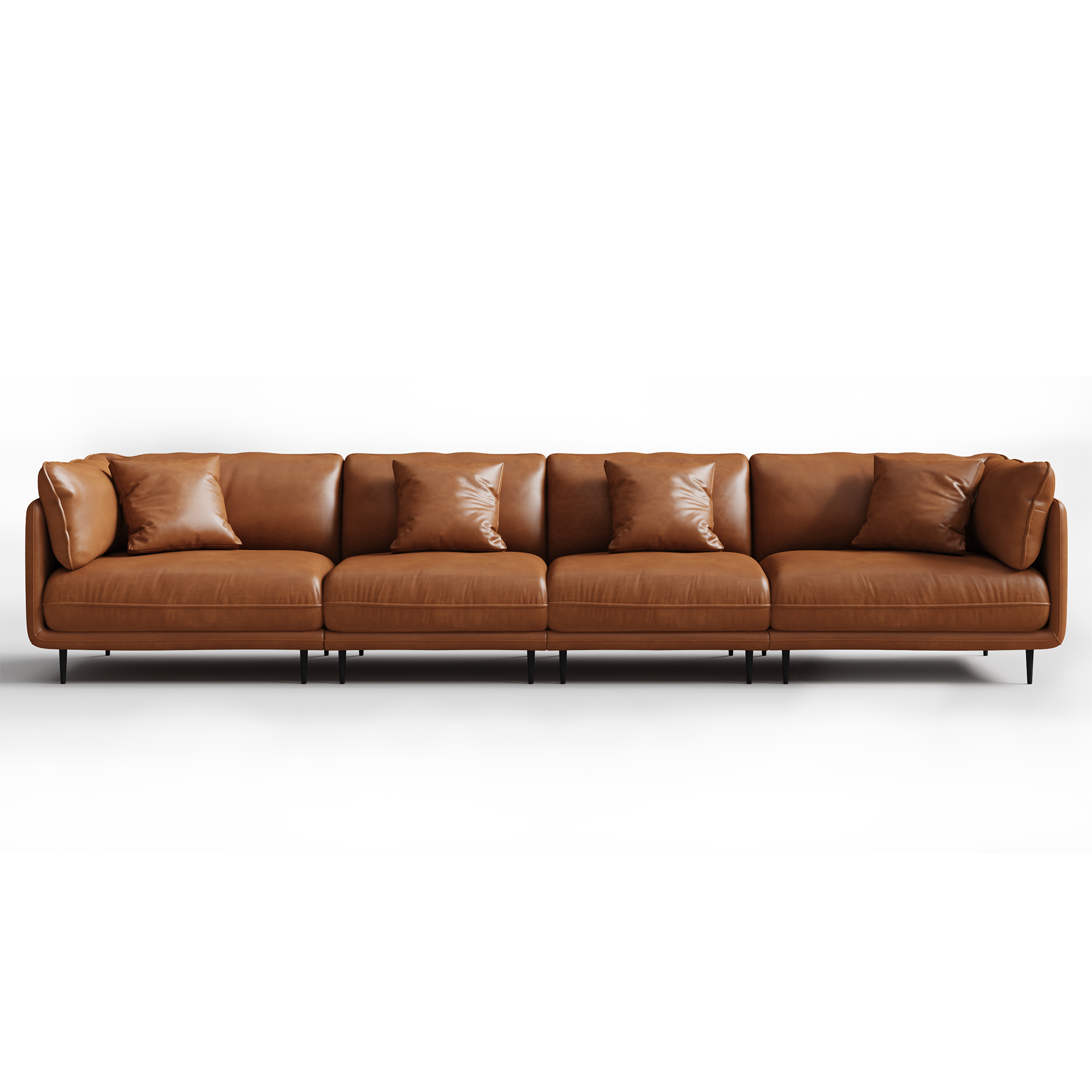 Vanilla White Leather Sofa