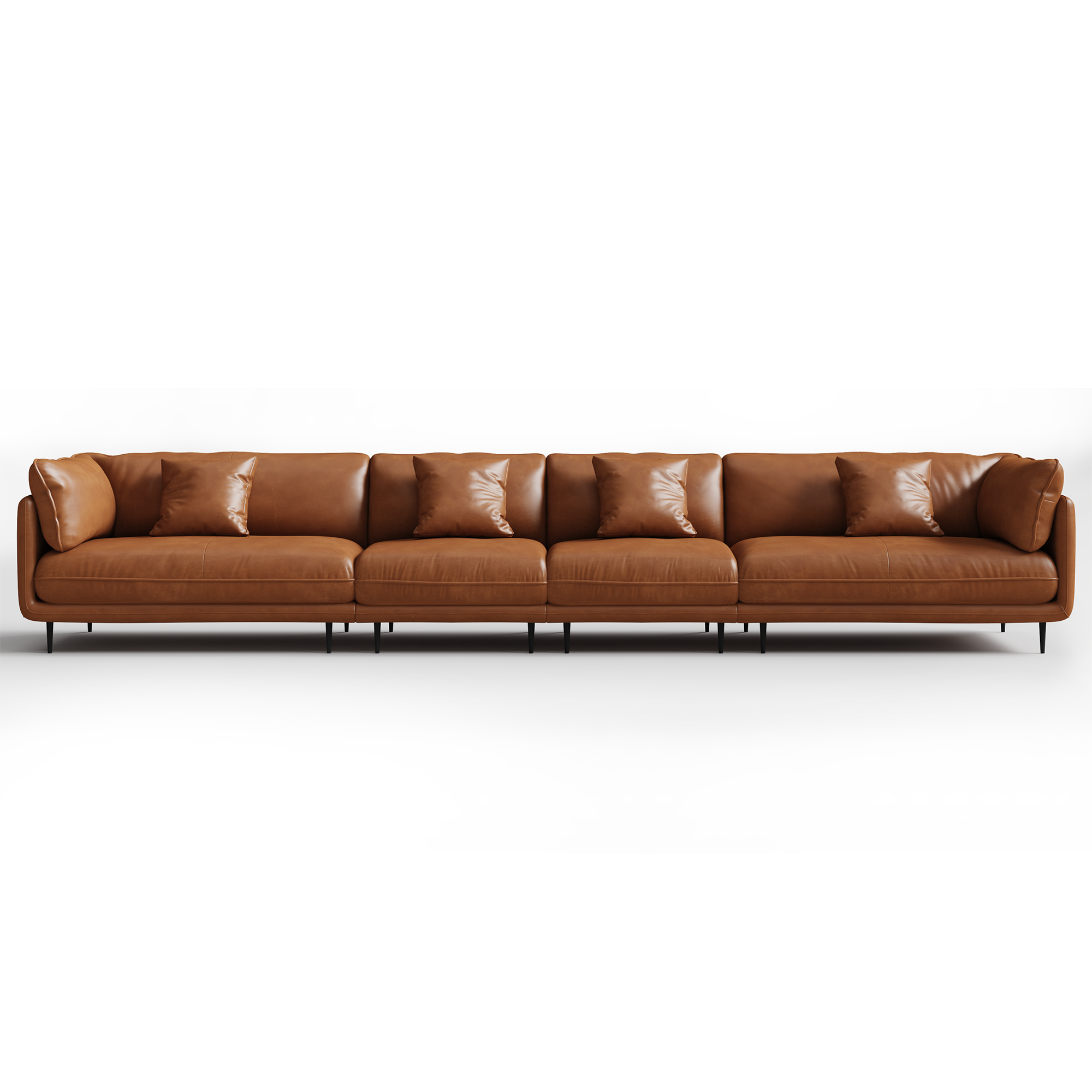 Vanilla White Leather Sofa