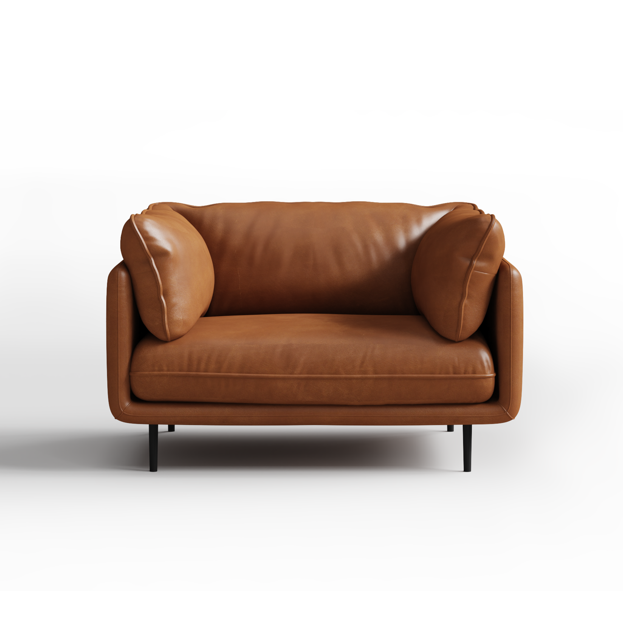 Vanilla White Leather Armchair