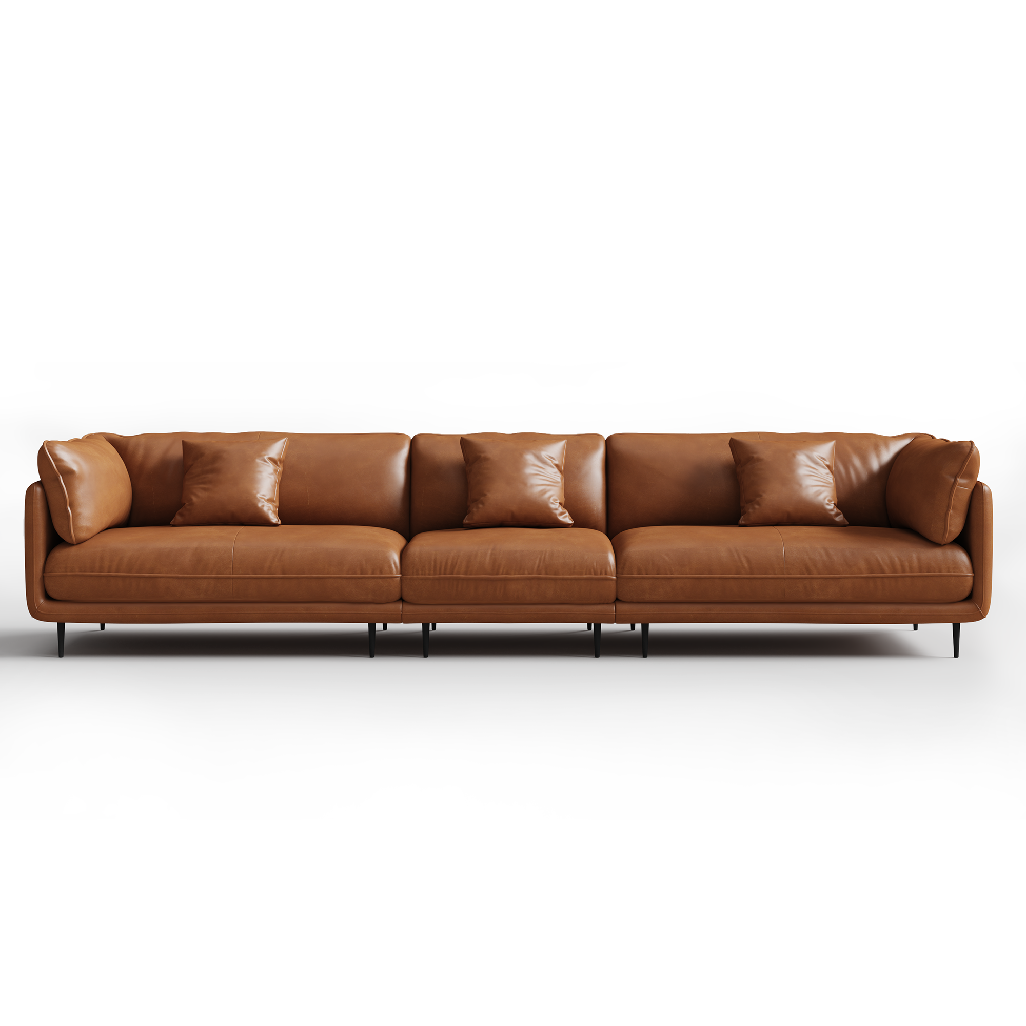 Vanilla White Leather Sofa