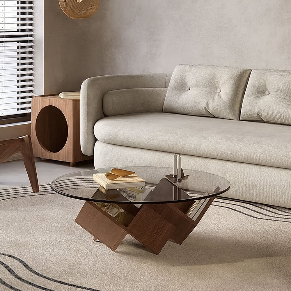 Scandinavian Magic Cube Glass Coffee Table