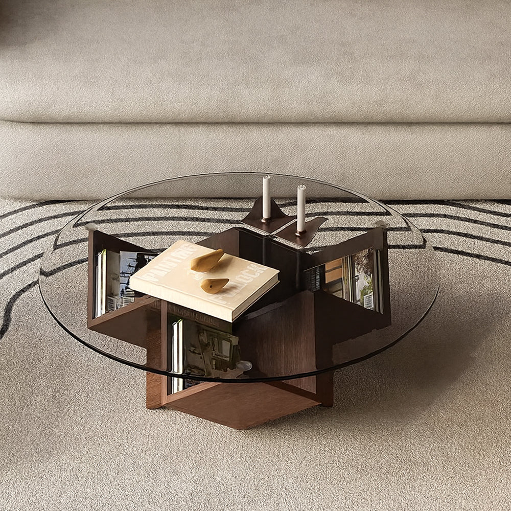Scandinavian Magic Cube Glass Coffee Table