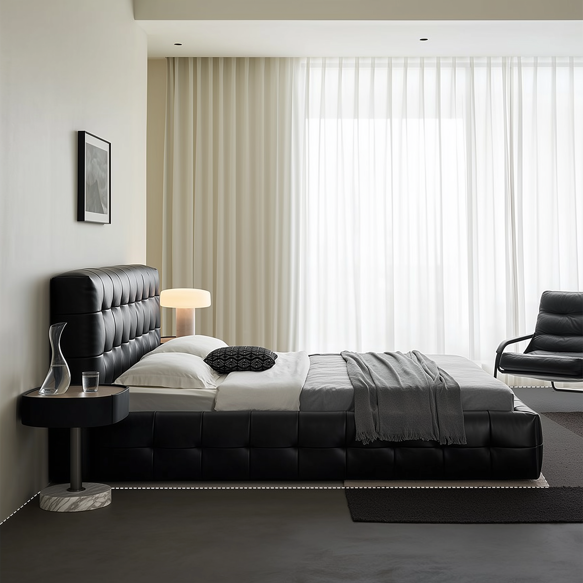 Marshmallow Leather Bed