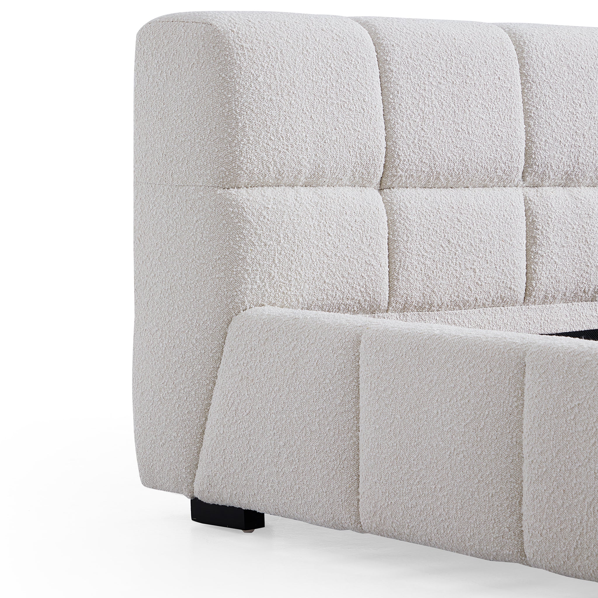 Cushy Boucle Fabric Bed