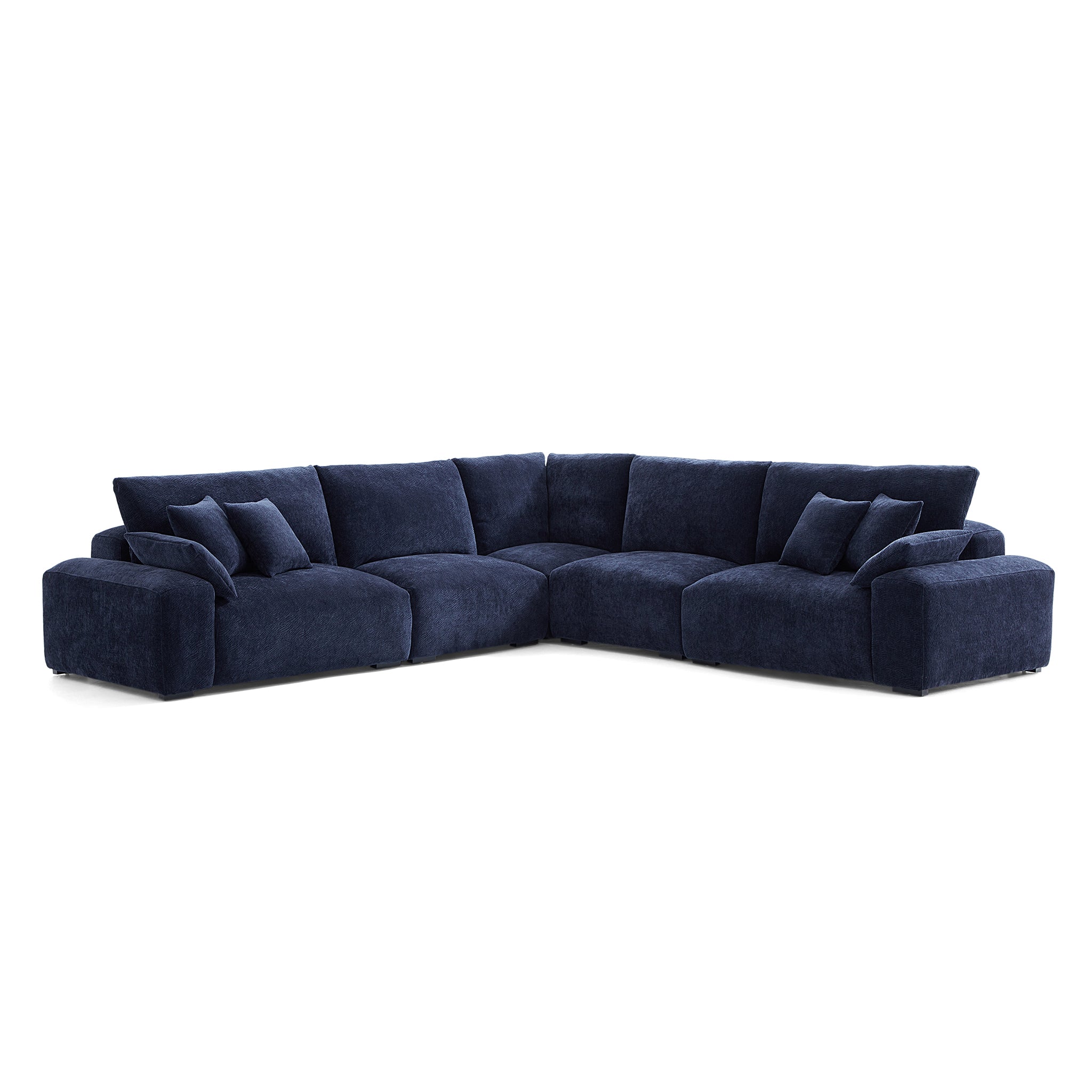 The Empress Navy Blue Corner Sectional