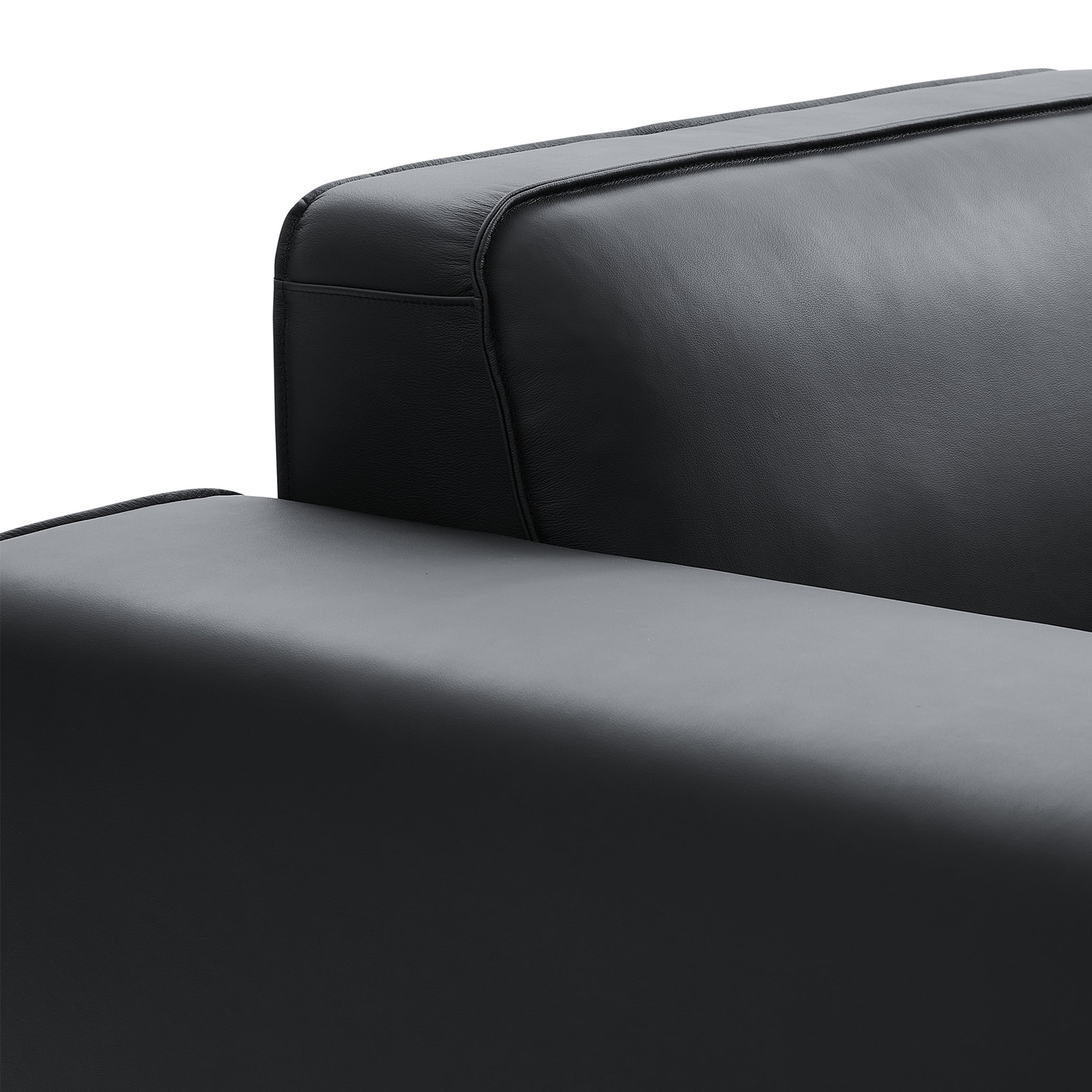 Domus Modular Black Leather Armchair