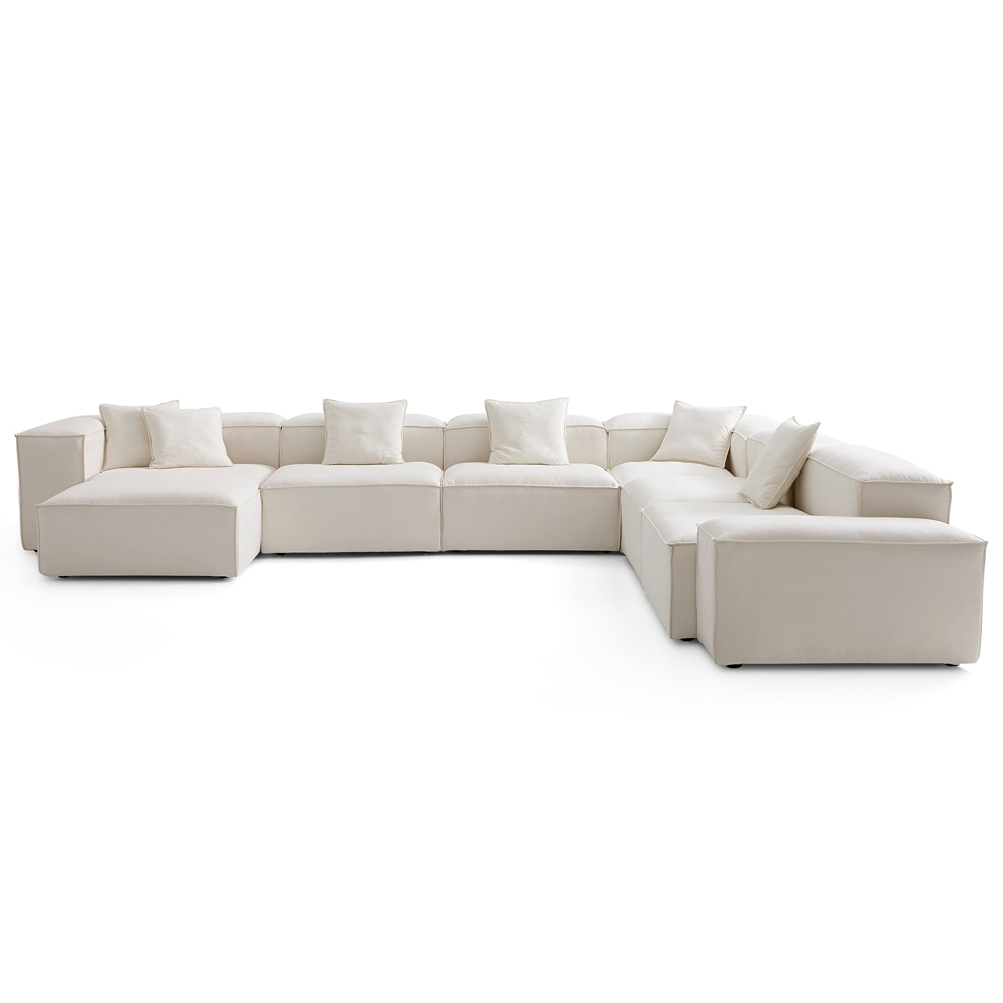 Freedom Modular Beige U-Shaped Sectional Sofa