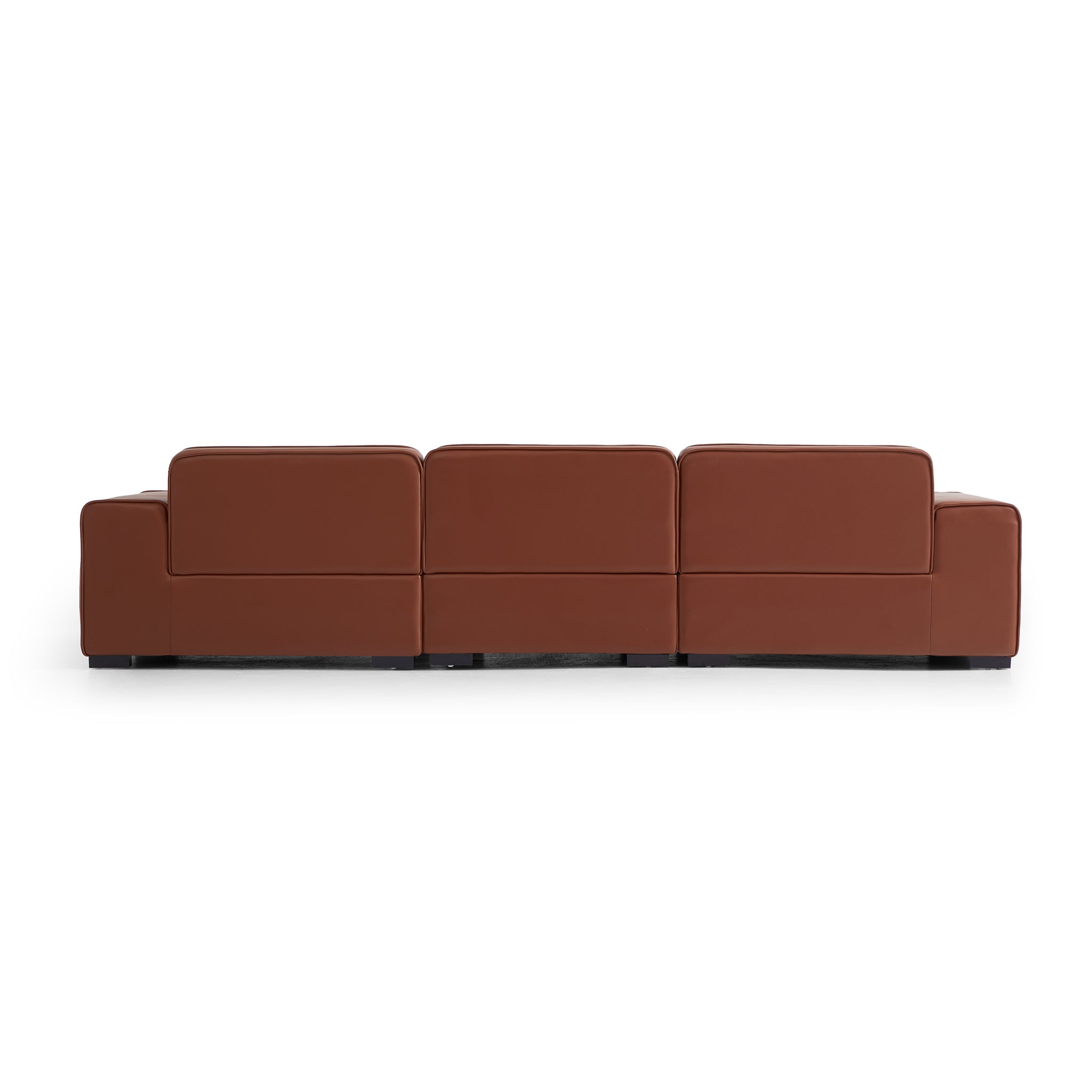 Domus Modular Beige Leather Sofa