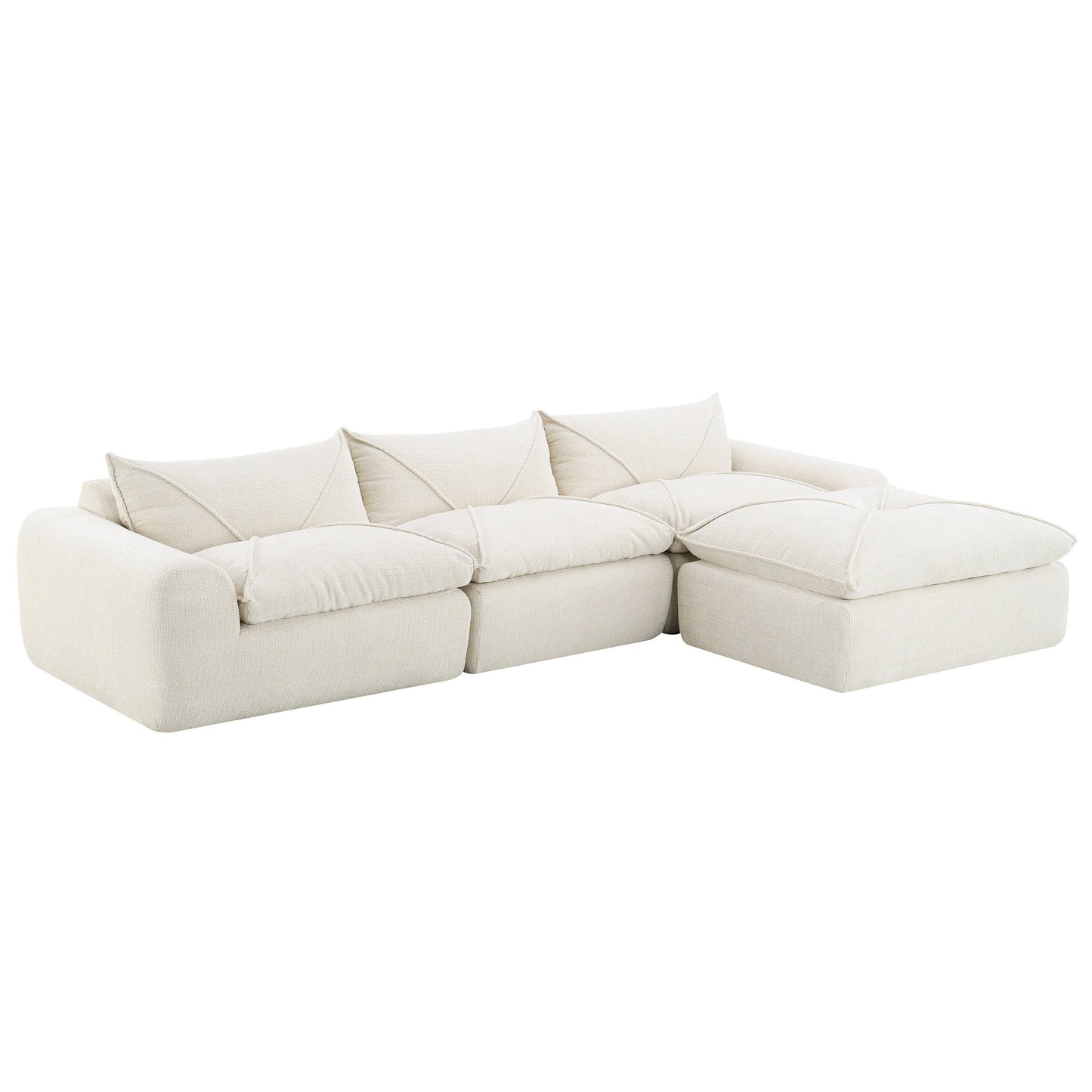 Canapé entièrement compressé de 116 pouces avec mousse haute densité, aucun assemblage requis, conception sans pieds et sans cadre