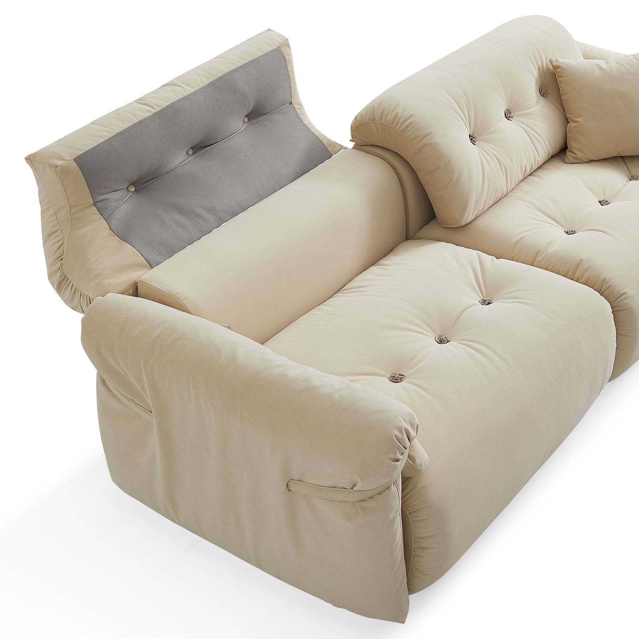 Butter Yellow Tufted Sofa