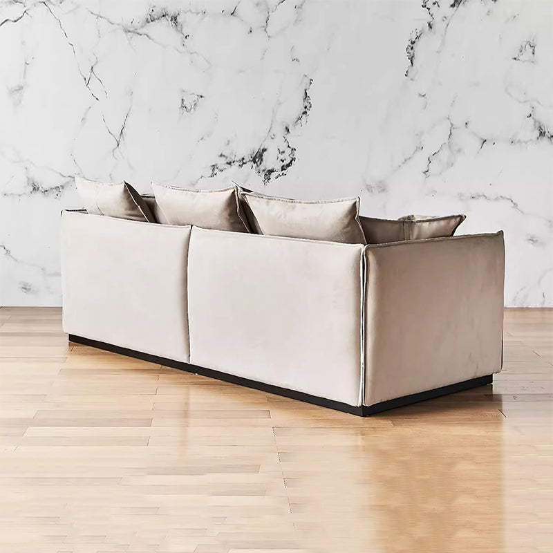 Filippo Khaki Velvet 3-Seater Sofa