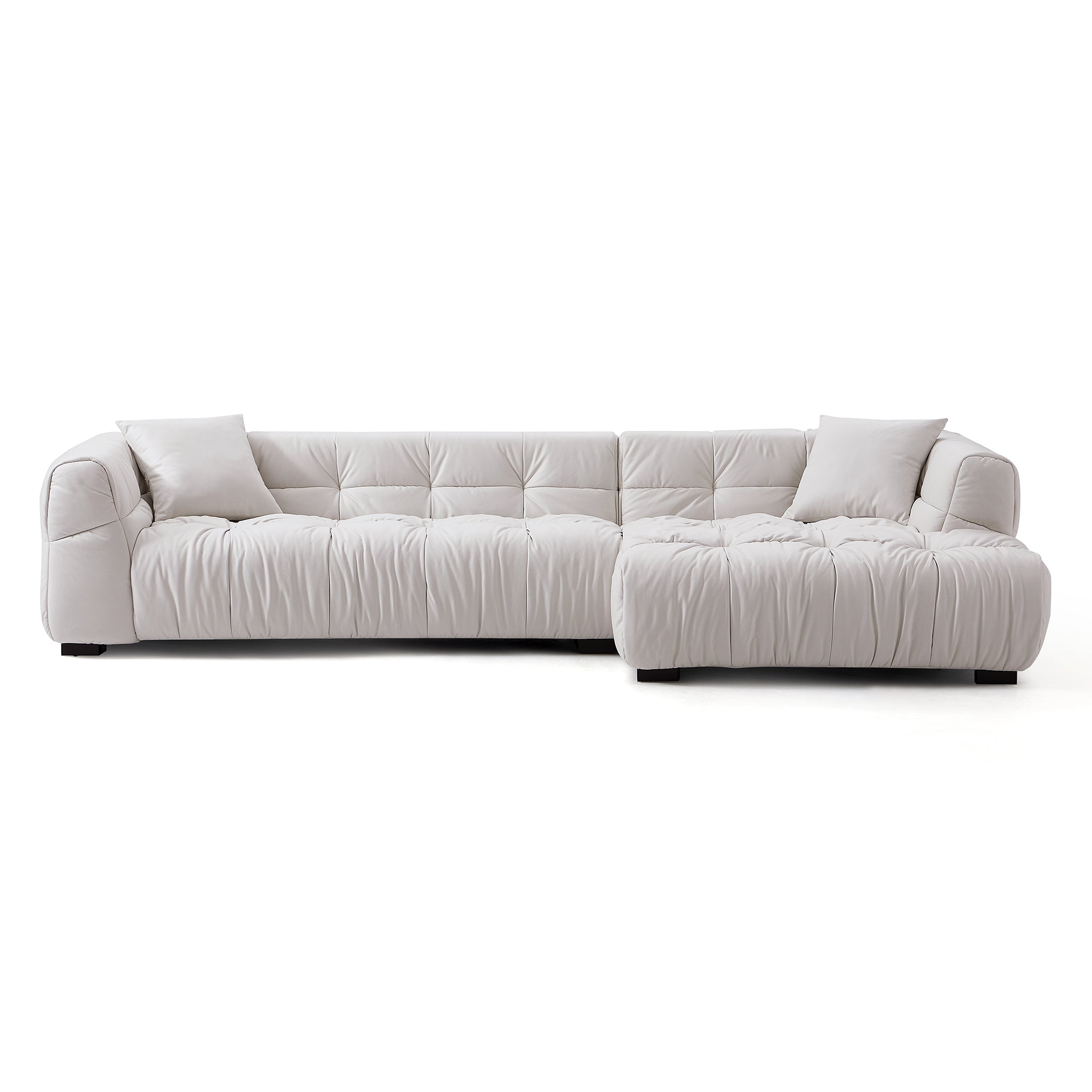Boba Black Leathaire Sectional