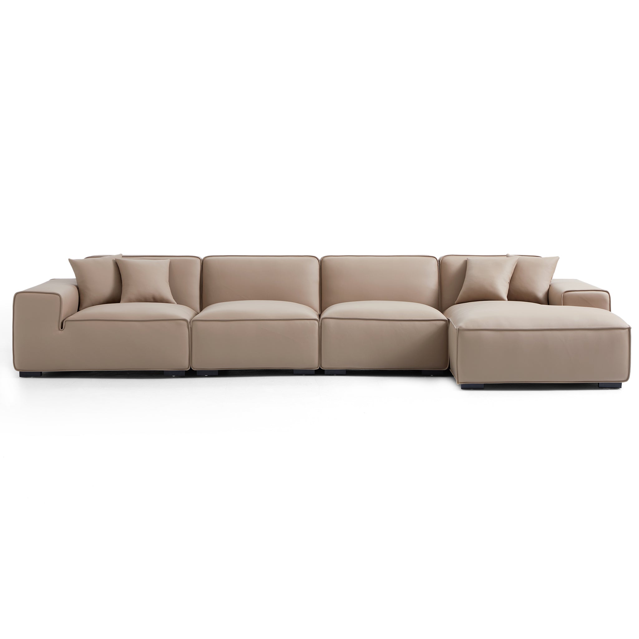 Domus Modular Brown Leather Sectional