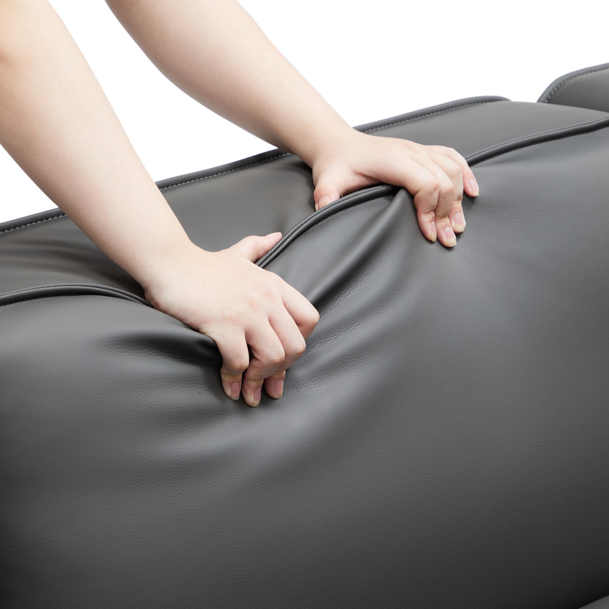 Domus Modular Black Leather Sofa Set