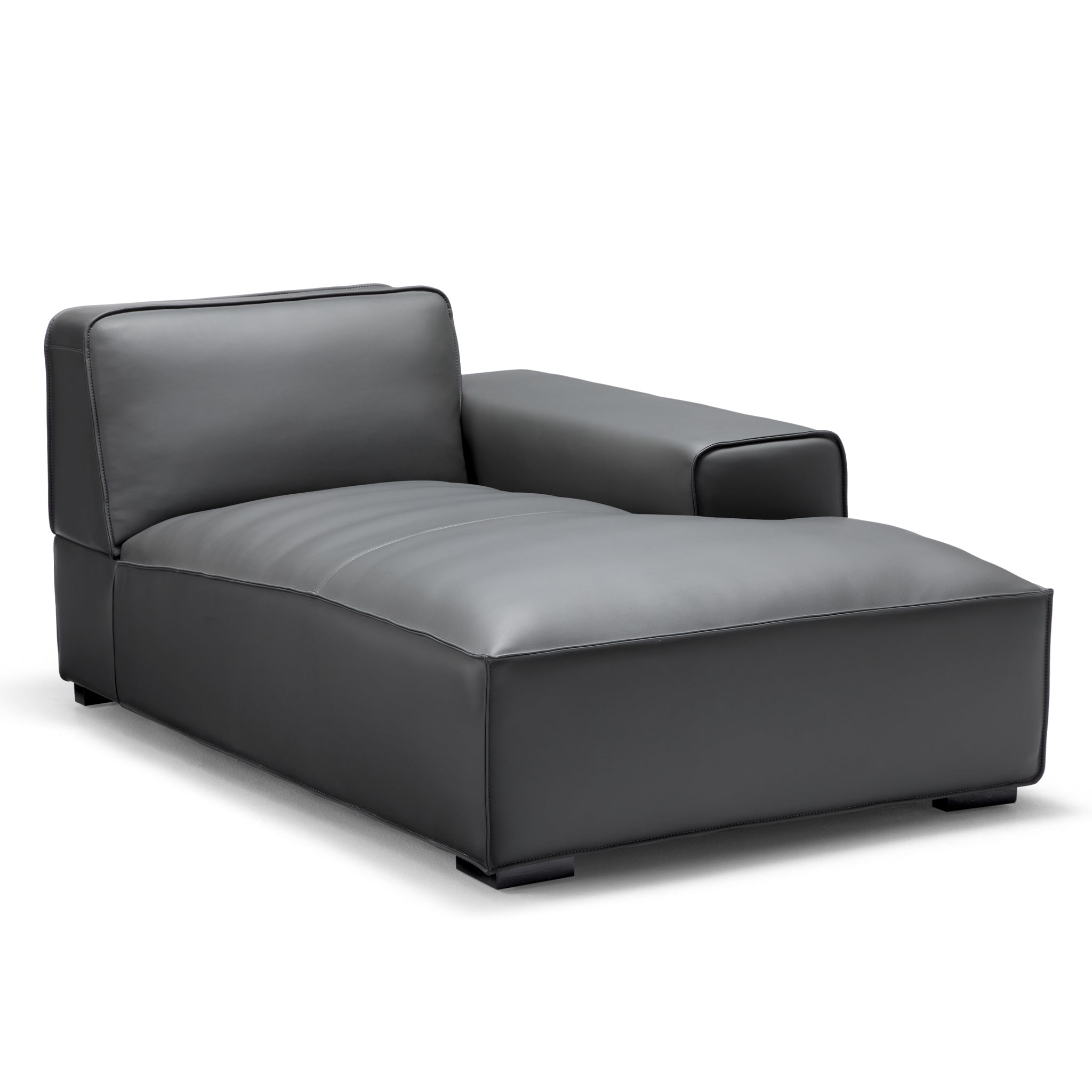 Domus Modular Khaki Leather U-Shaped Sectional Sofa