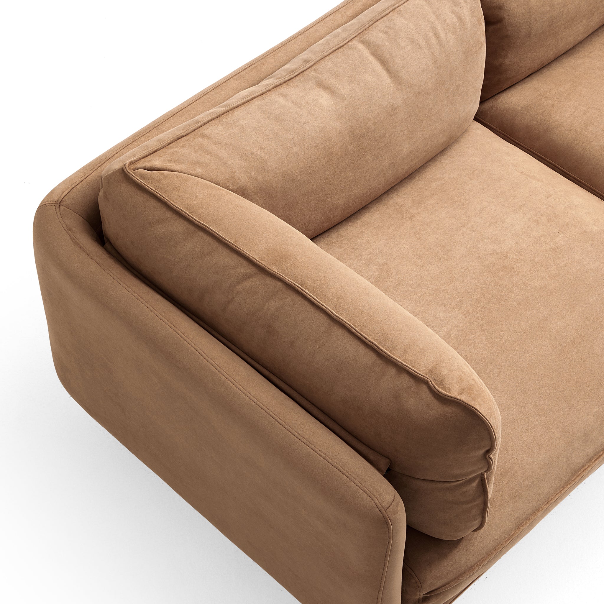 Vanilla Camel Fabric Sofa