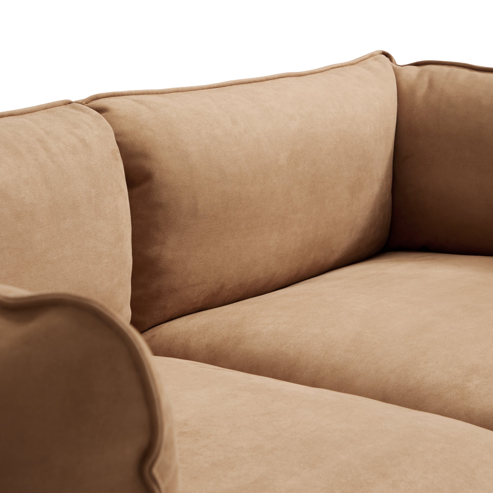 Vanilla Camel Fabric Sofa