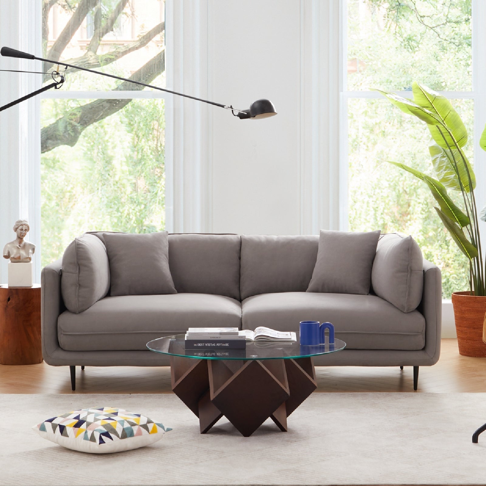 Vanilla Gray Fabric Sofa