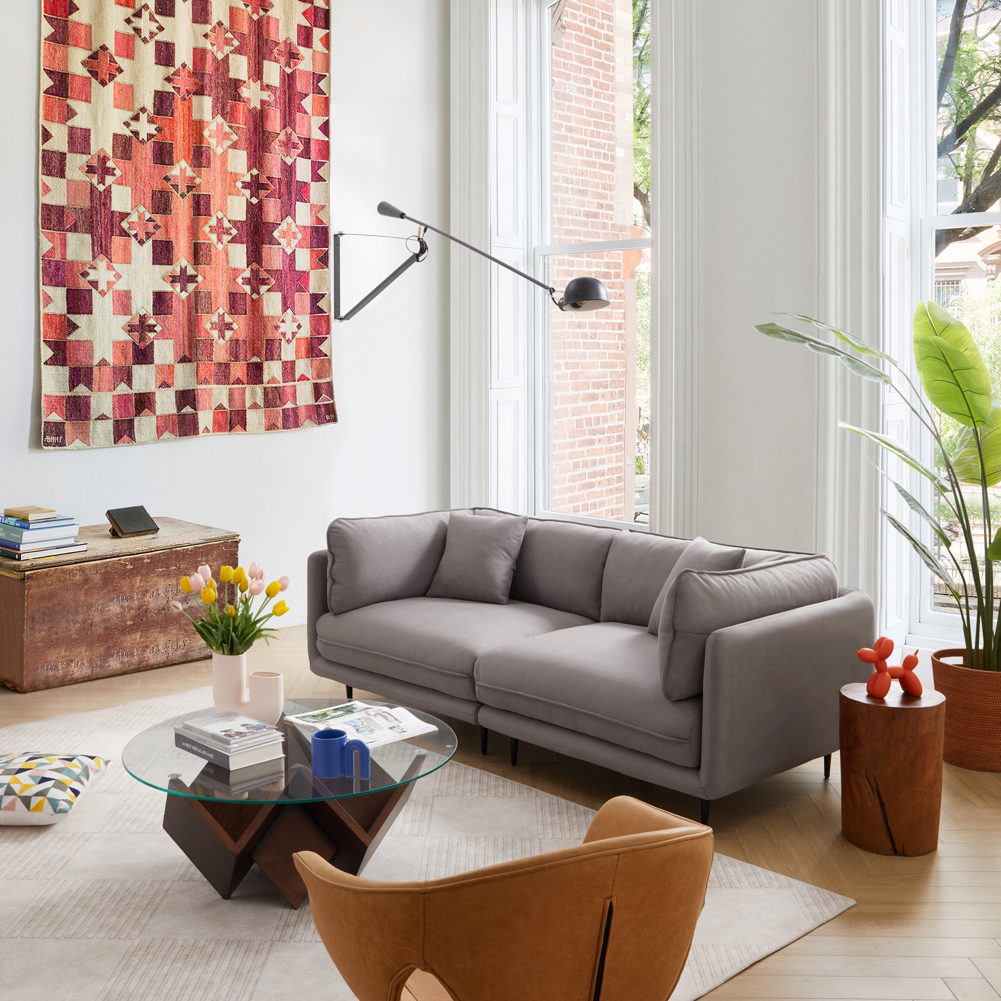 Vanilla Gray Fabric Sofa