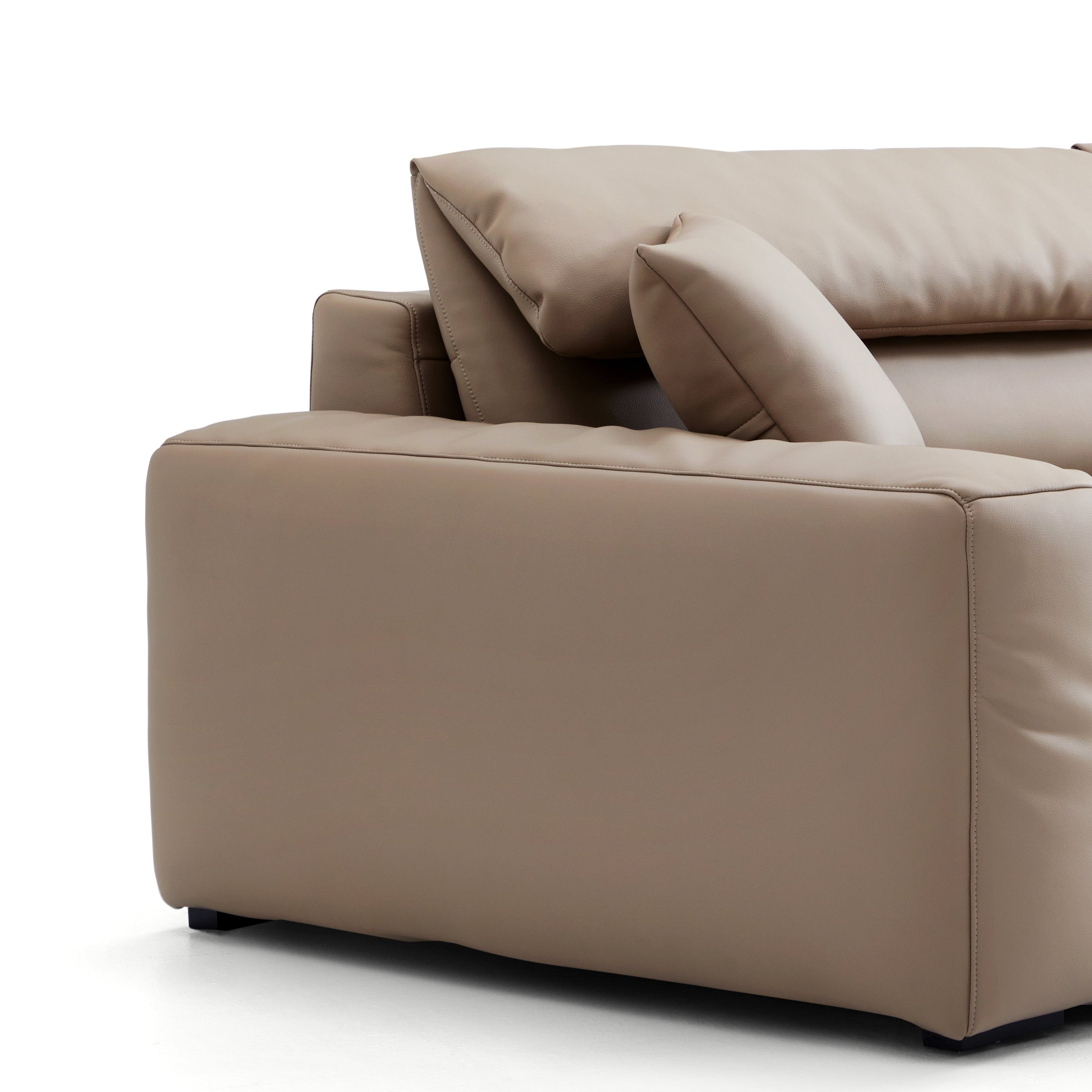 Chestnut Khaki Leather Armchair