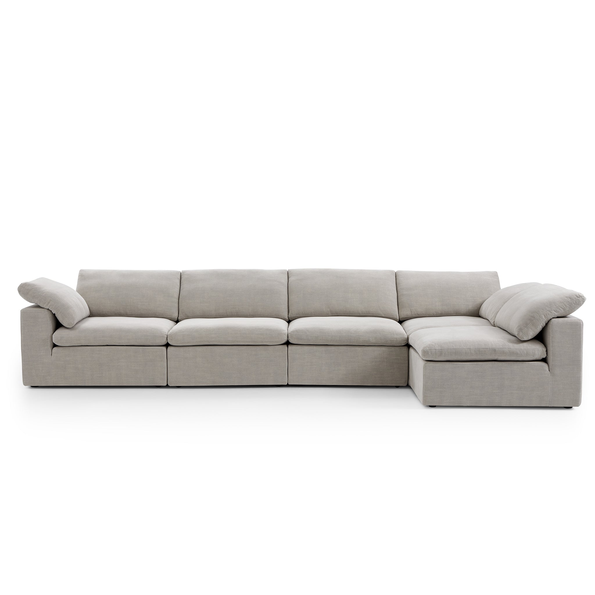 Tender Wabi-Sabi White L-Shaped Sectional