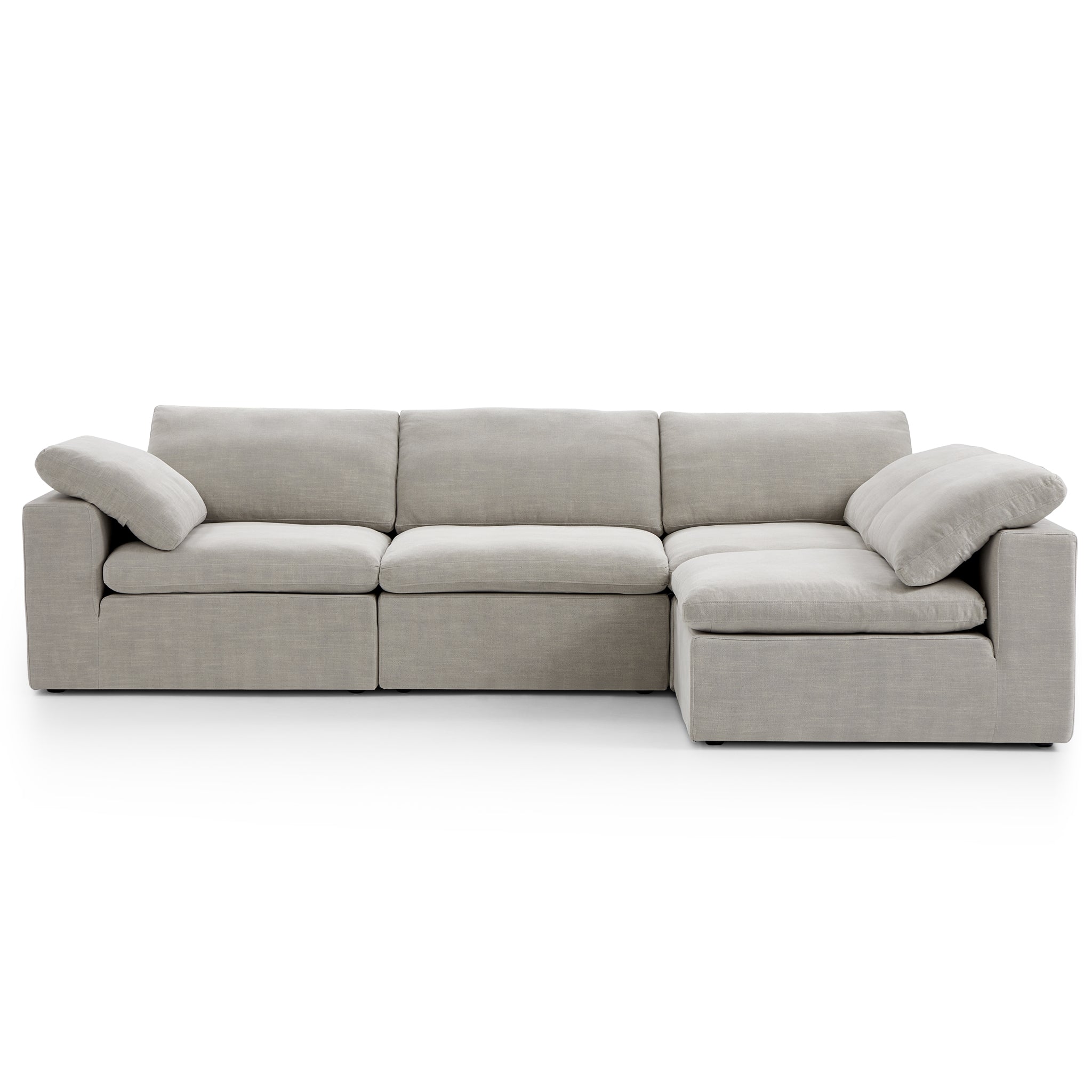 Tender Wabi-Sabi Gray L-Shaped Sectional