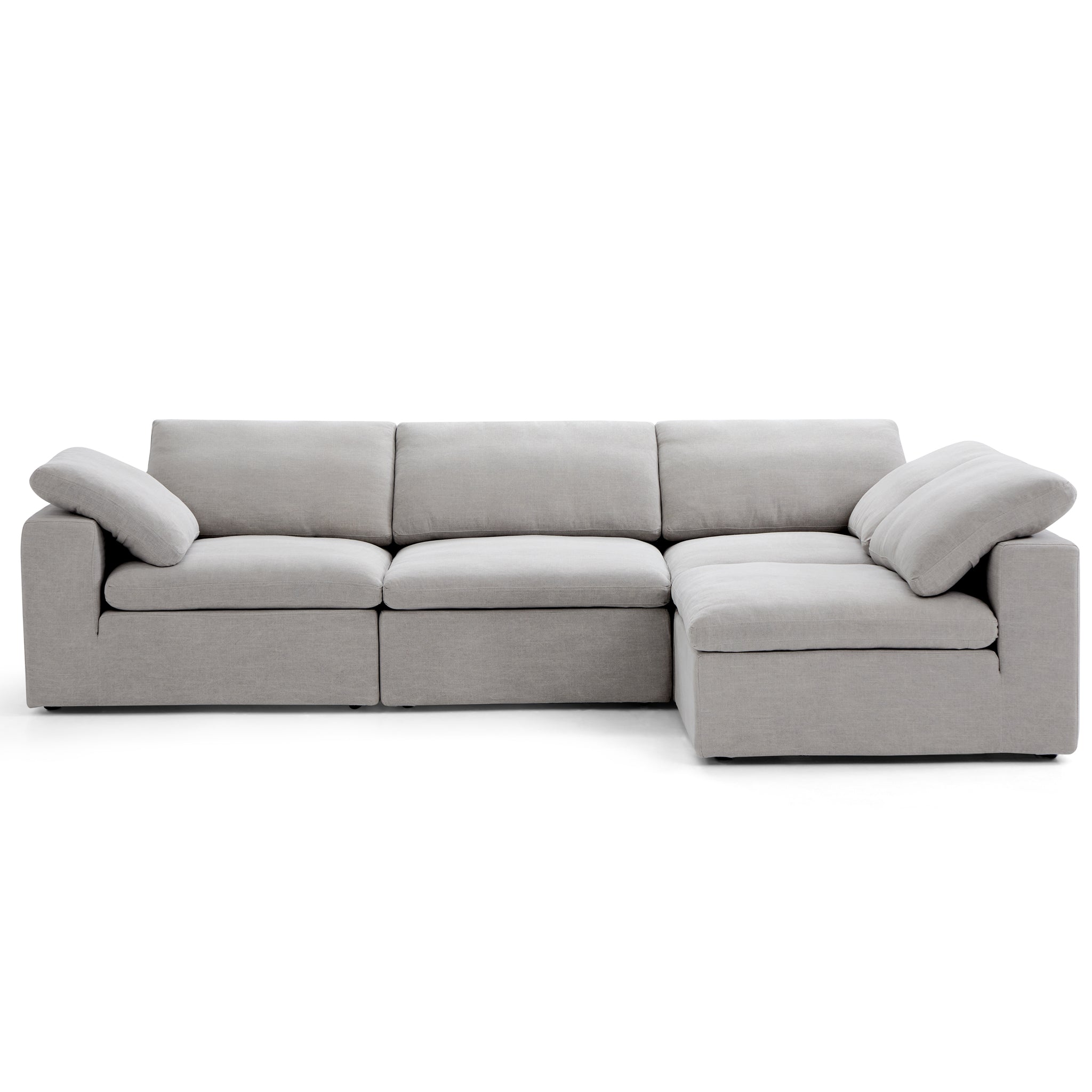Tender Wabi-Sabi Gray L-Shaped Sectional