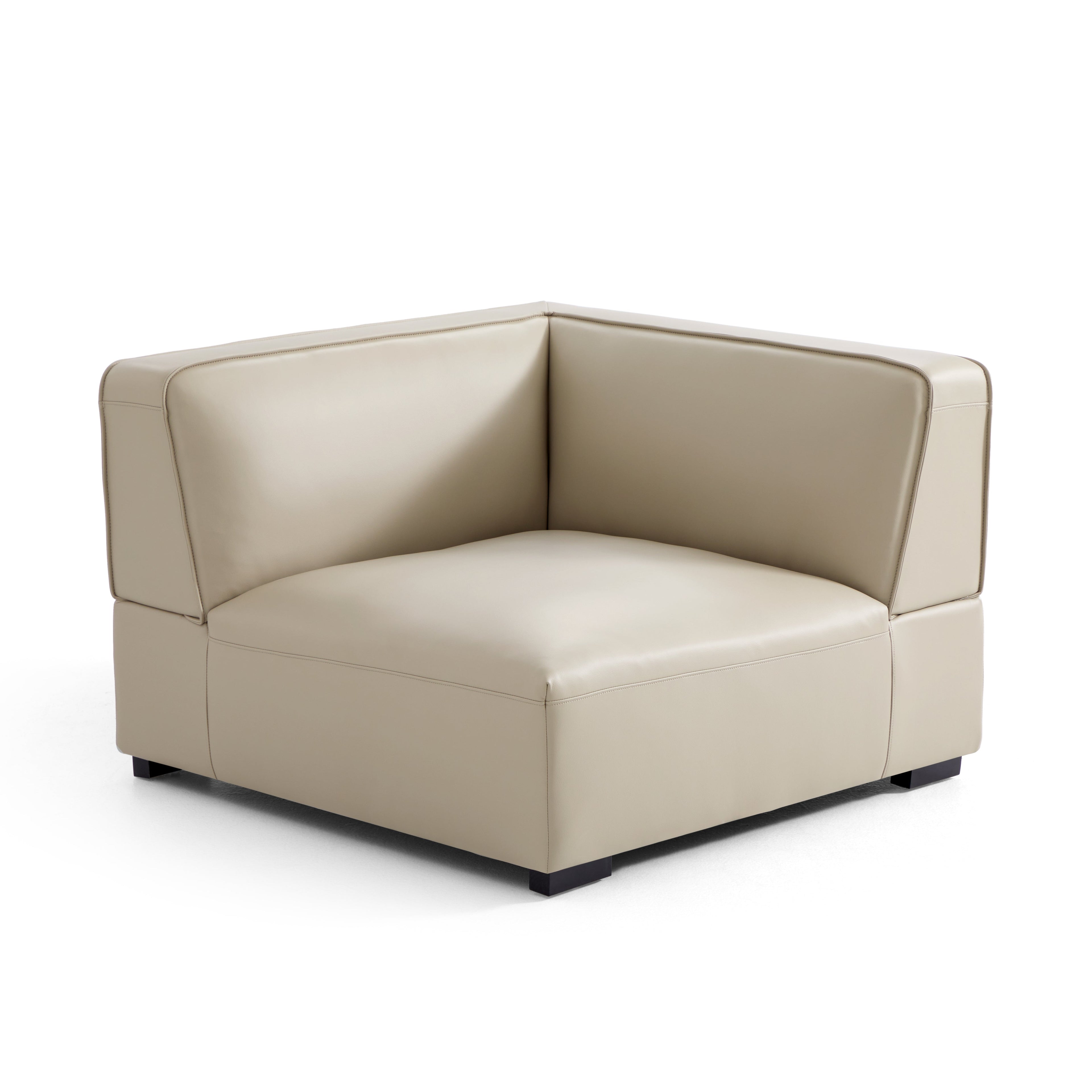 Domus Modular Brown Leather L-Shaped Sectional