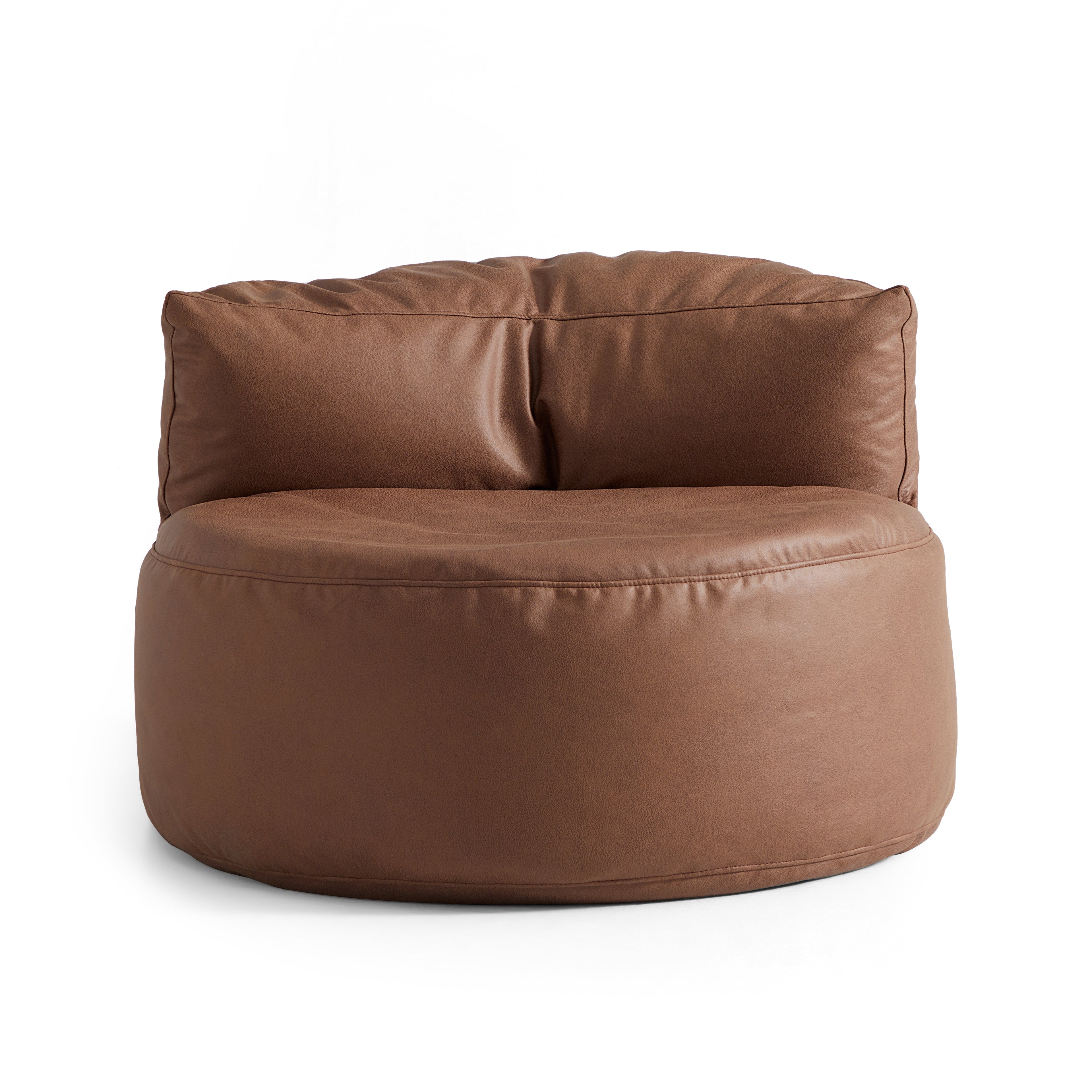 Eclipse lounge Leathaire Dark Gray Beanbag With Ottoman