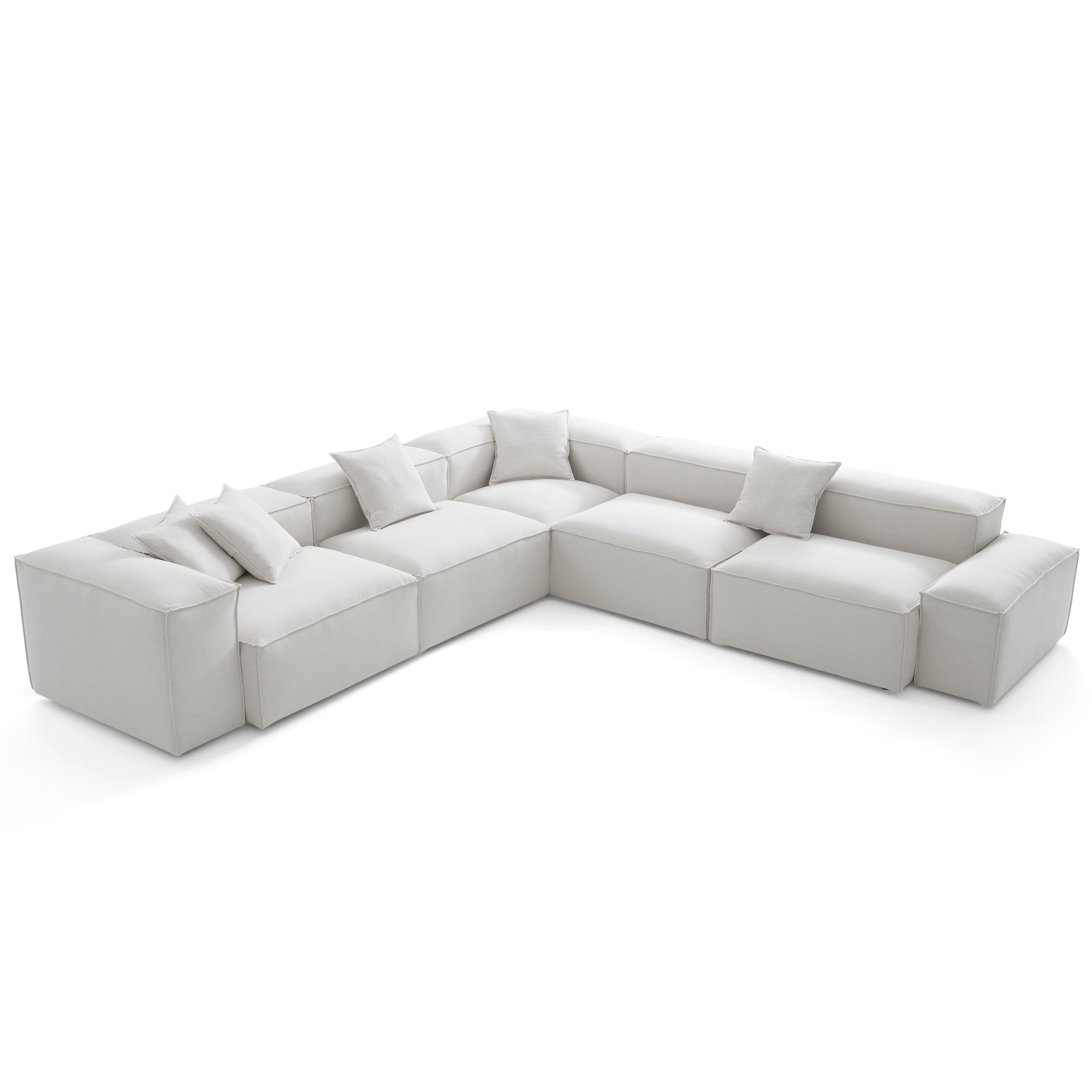 Canapé d'angle modulaire blanc Freedom