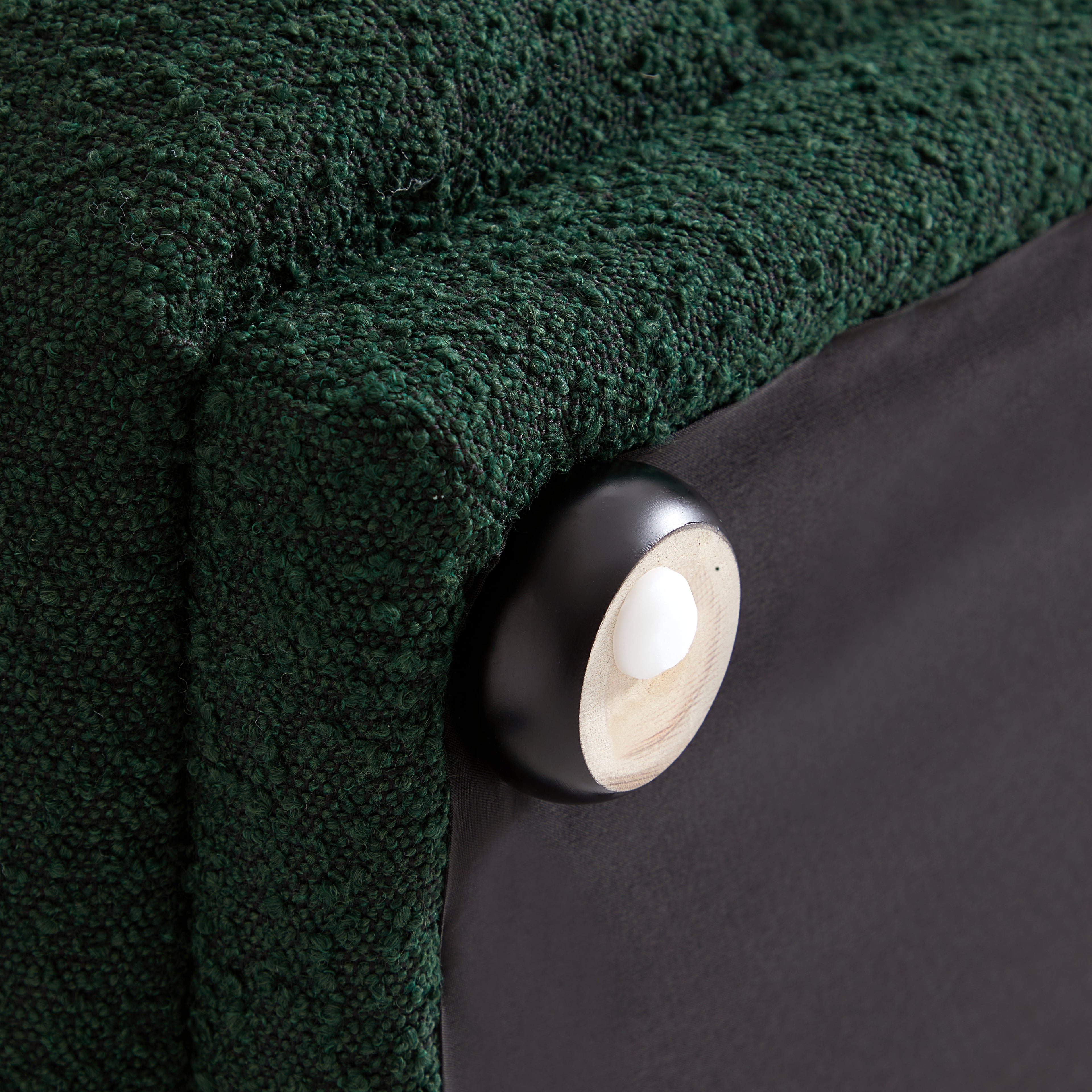 Verdant Lounge Green Boucle Armchair