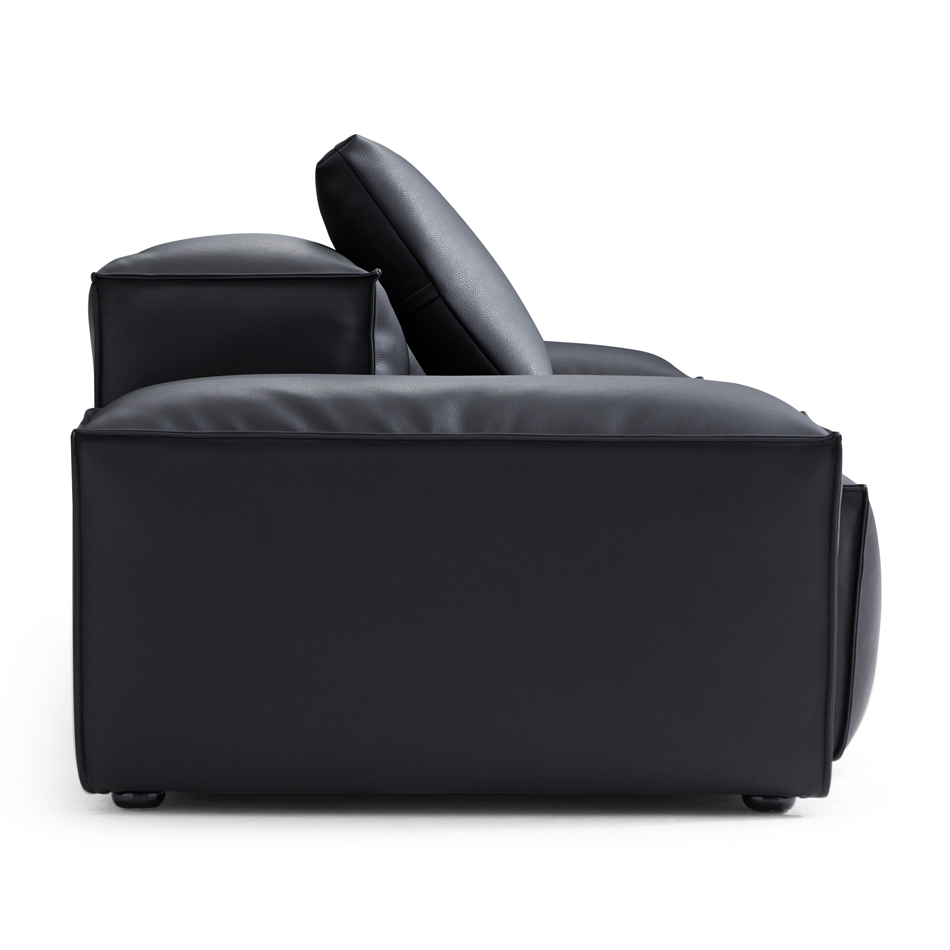 Cube Modular Brown Genuine Leather Sofa