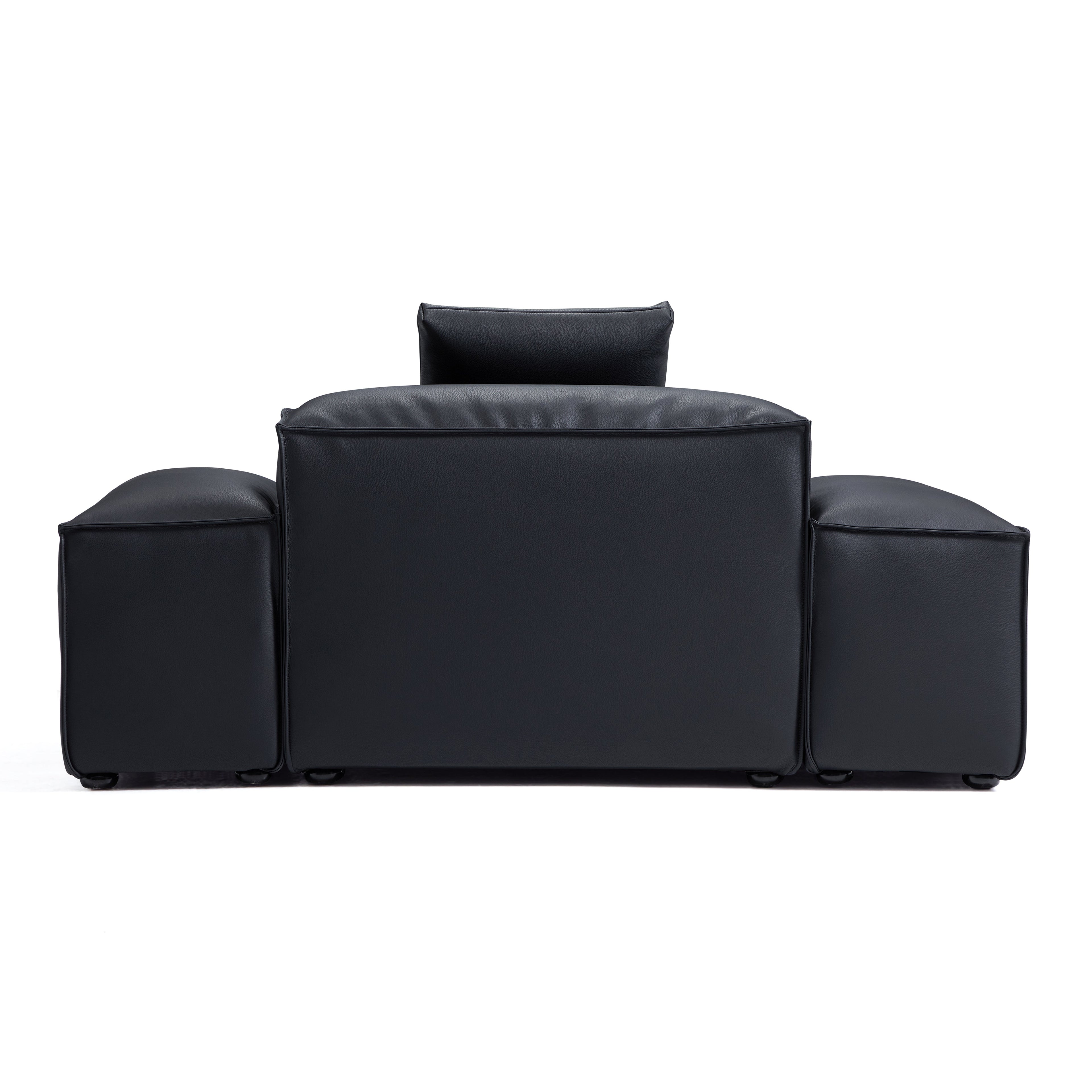 Cube Modular Brown Genuine Leather Armchair