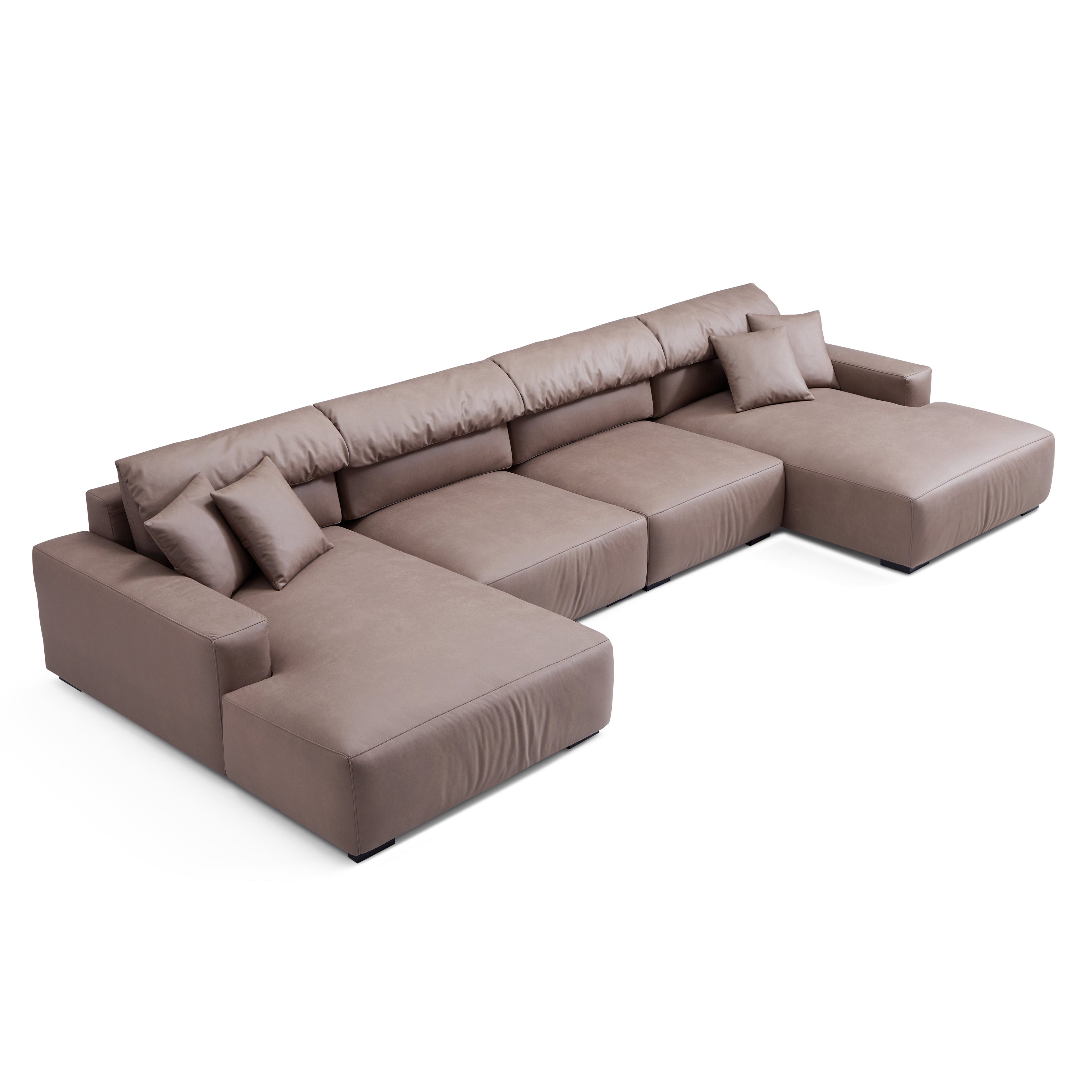 Chestnut Double Chaise Sectional