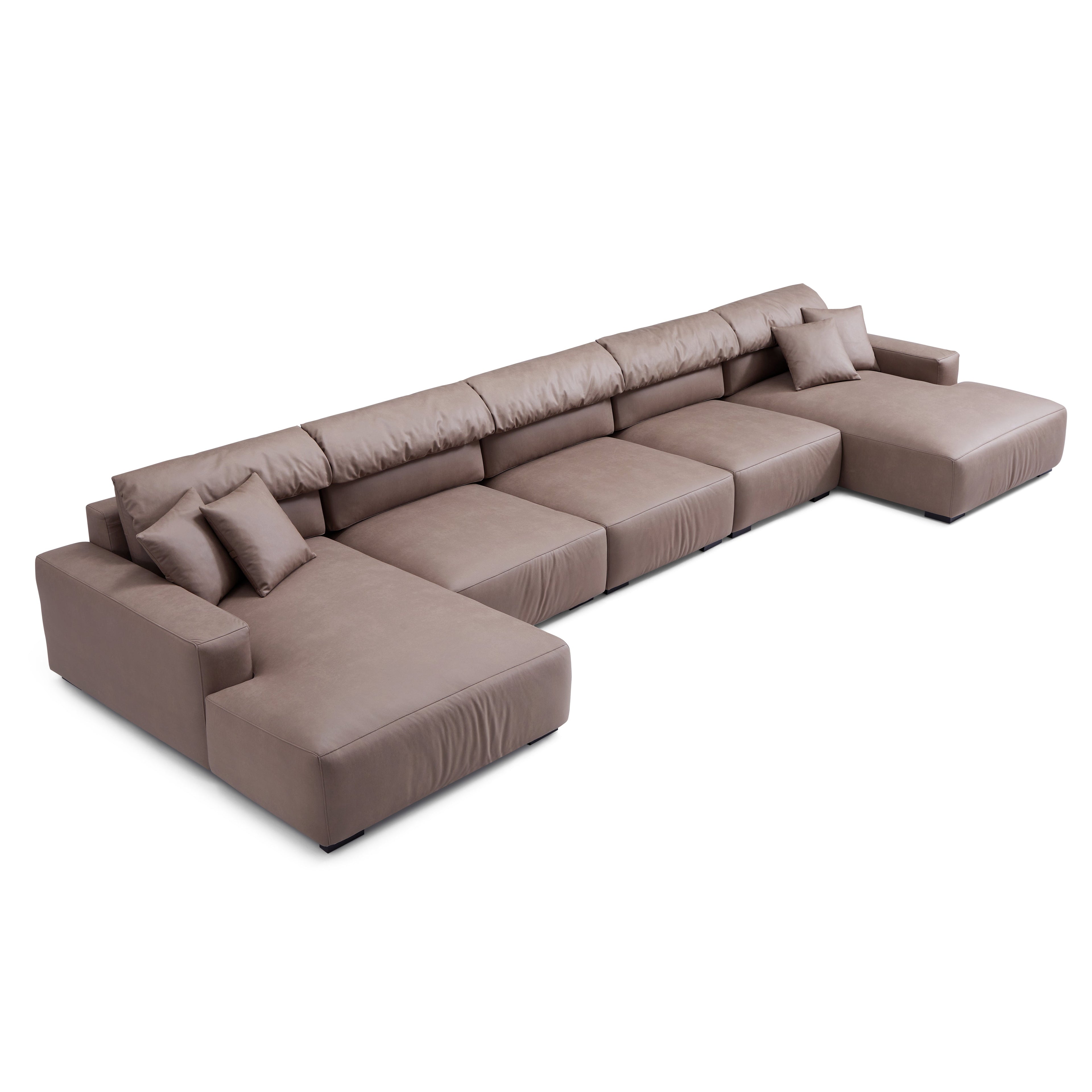 Chestnut Double Chaise Sectional