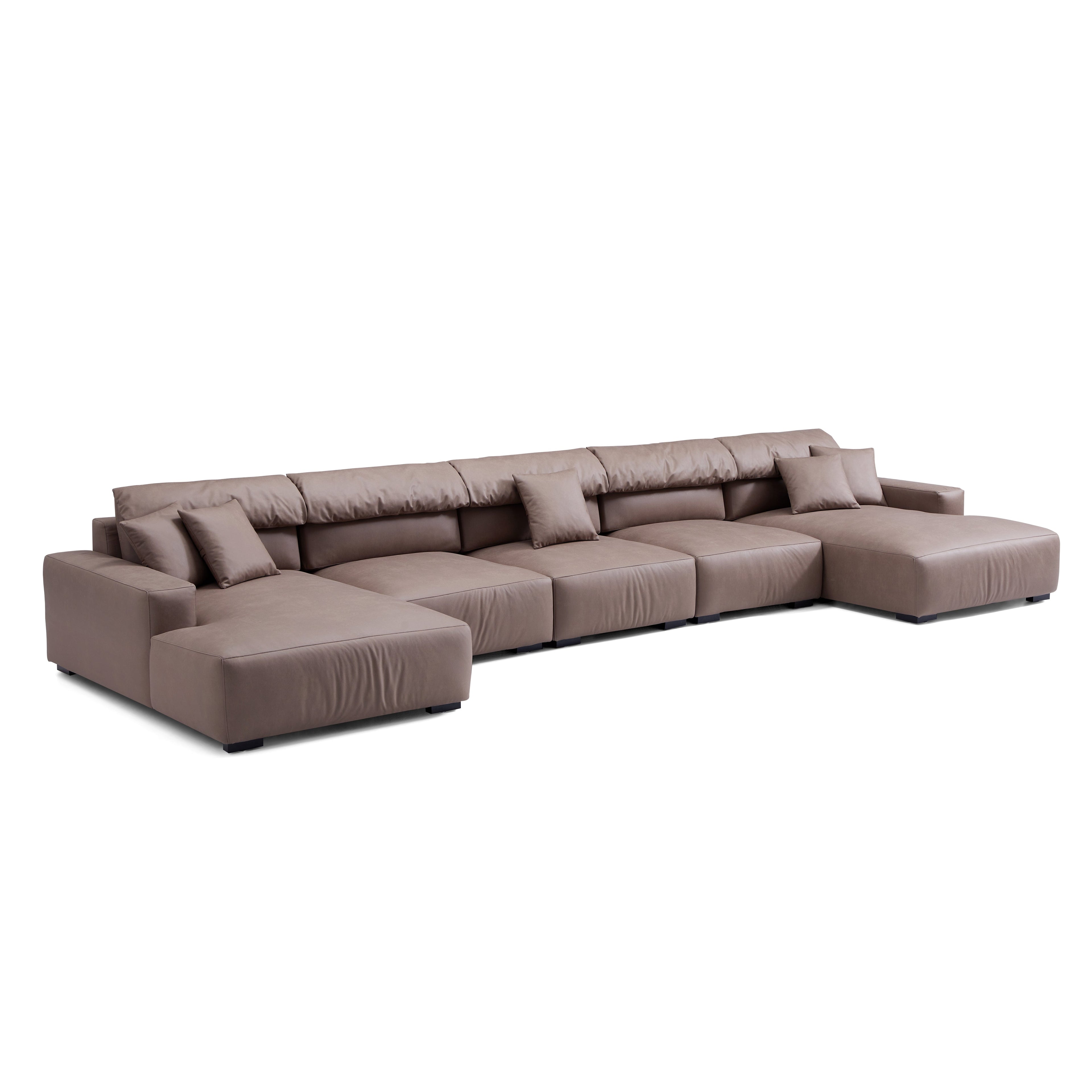 Chestnut Double Chaise Sectional
