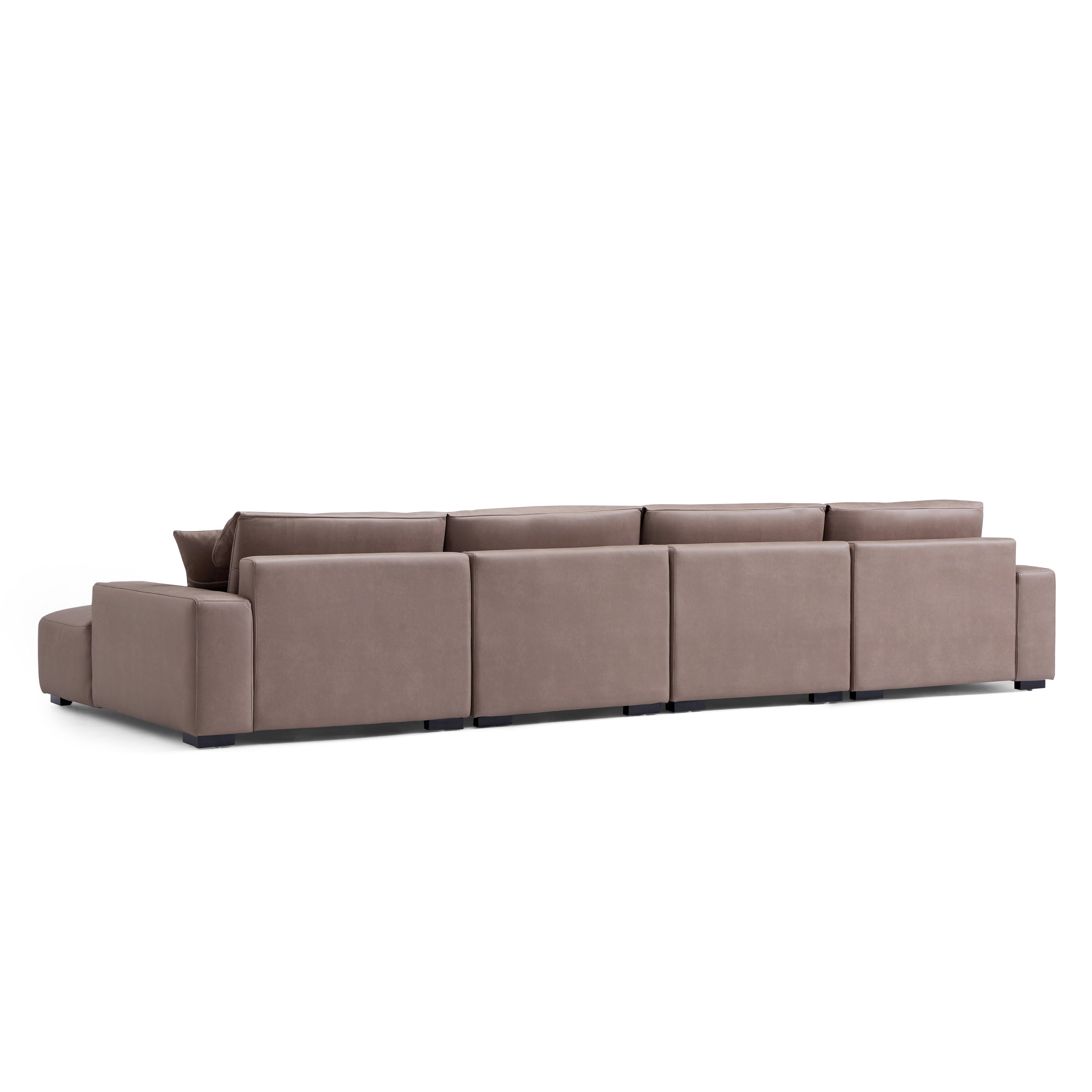 Chestnut Double Chaise Sectional