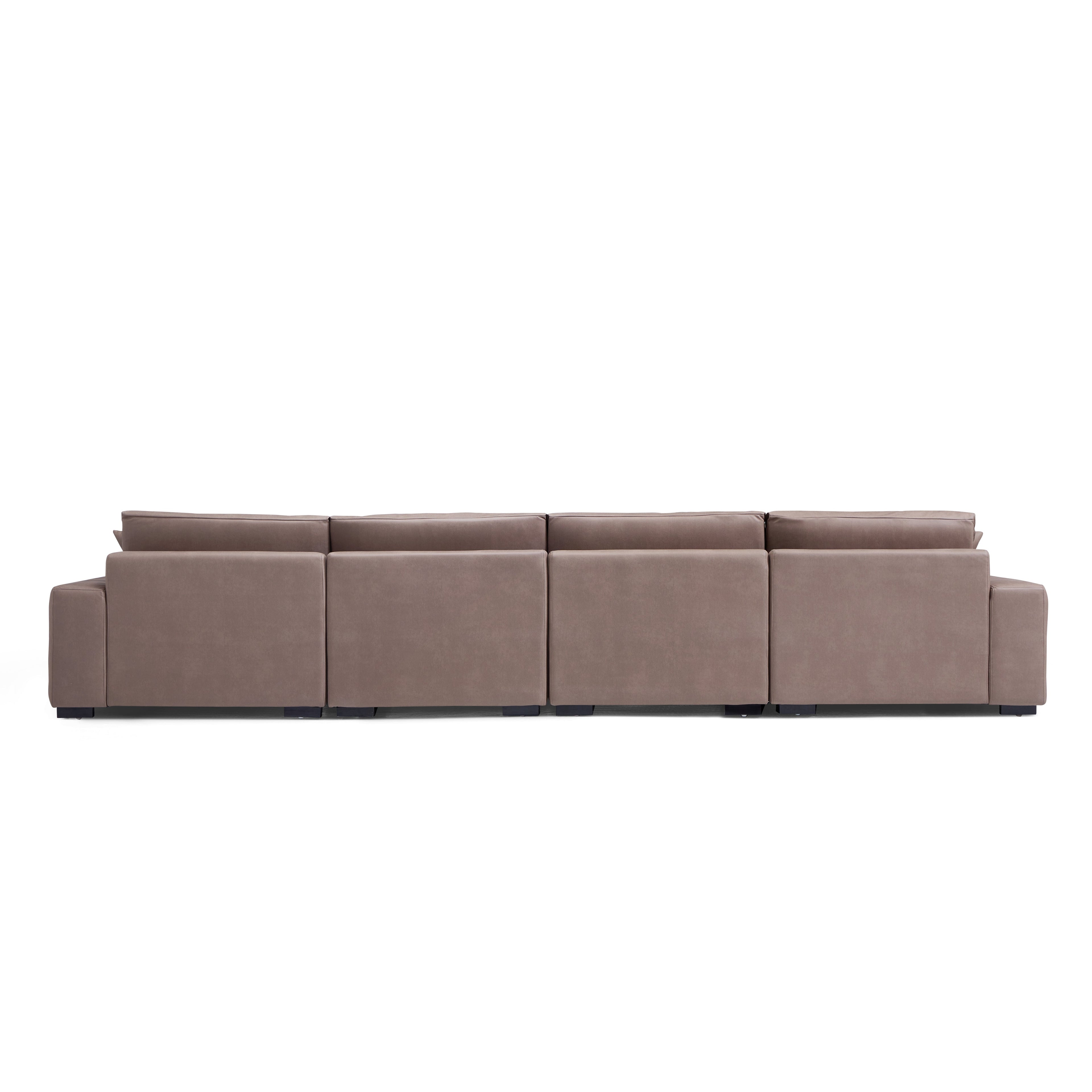 Chestnut Double Chaise Sectional