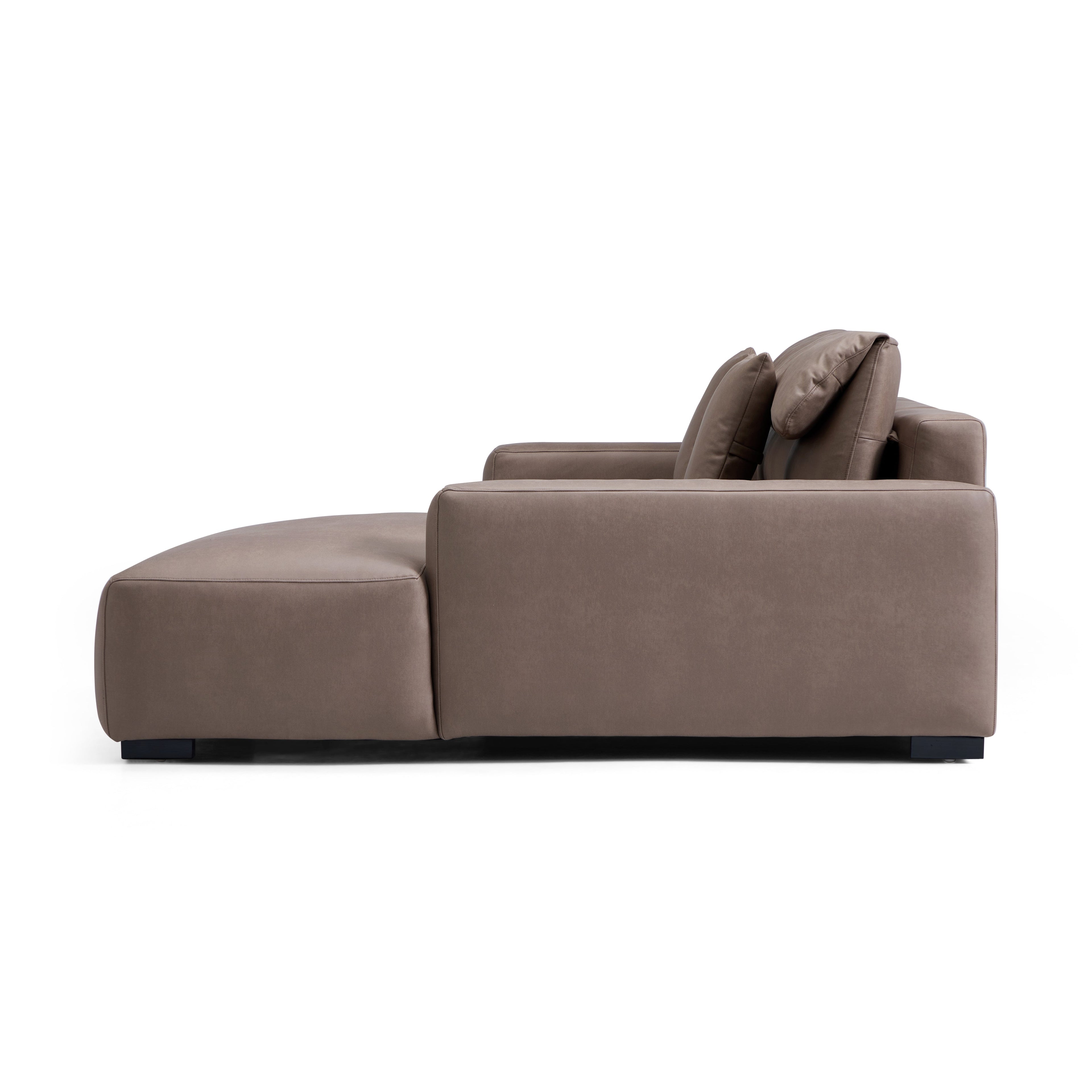Chestnut Double Chaise Sectional