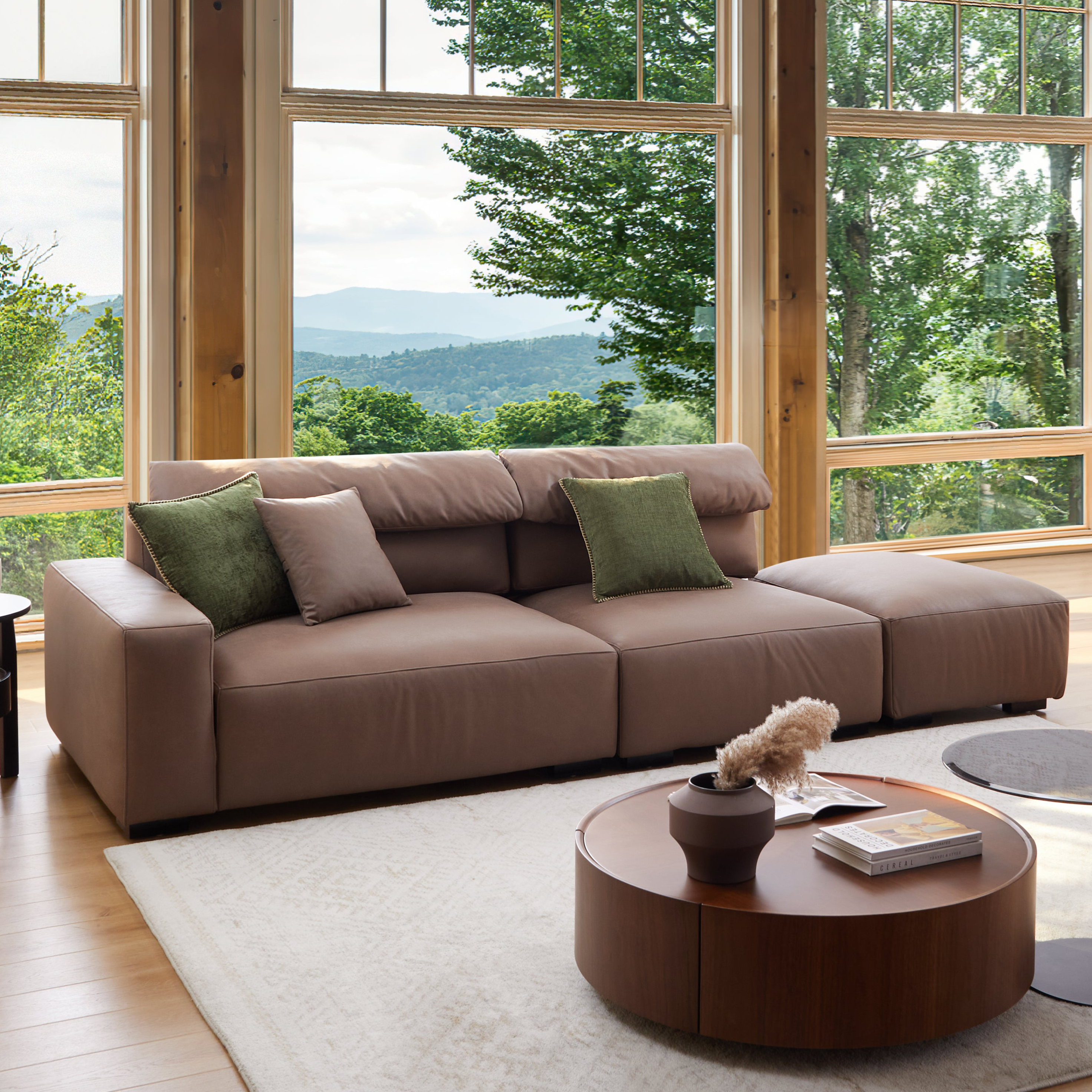 Chestnut Open End Sectional