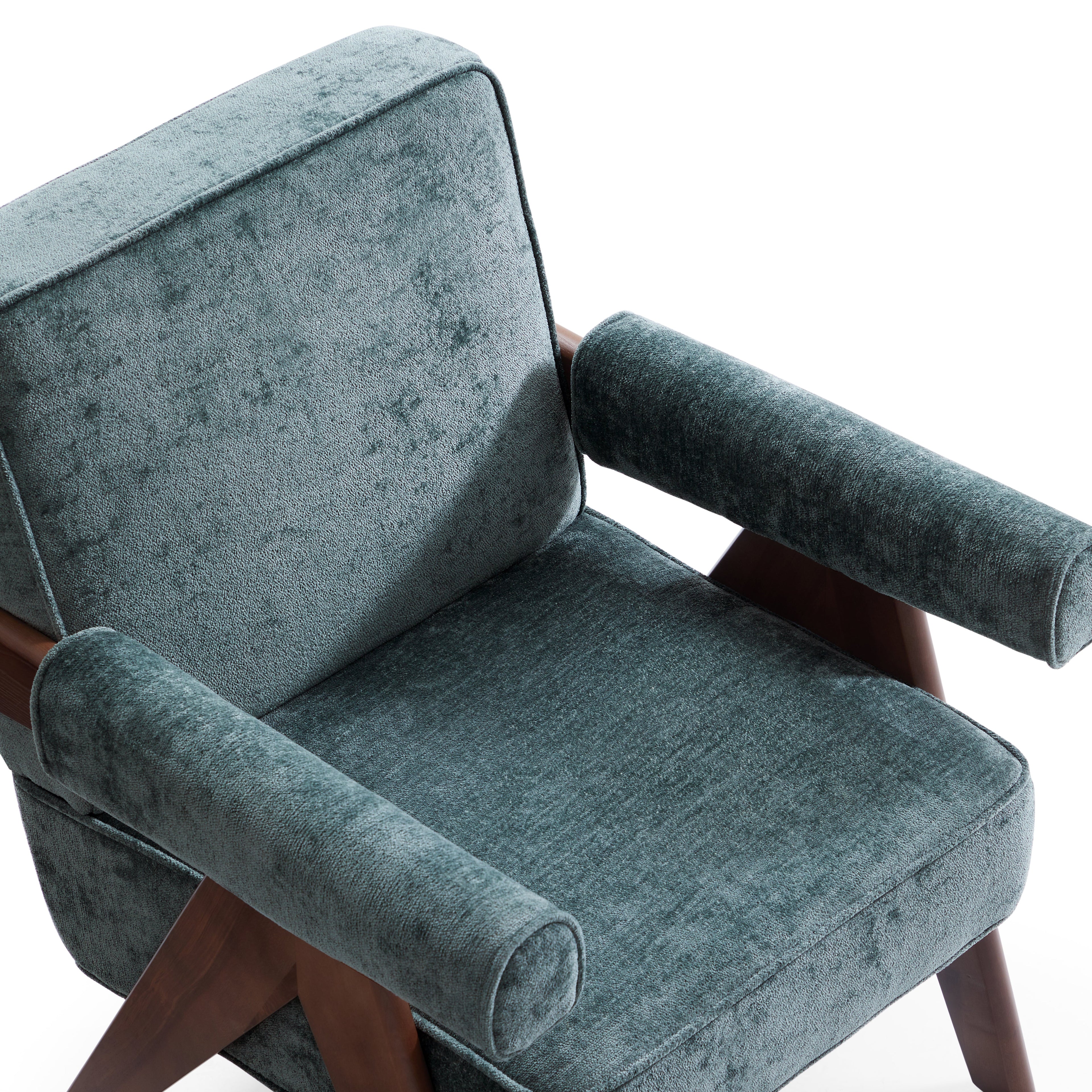Wooster Green Chenille Velvet Accent Chair