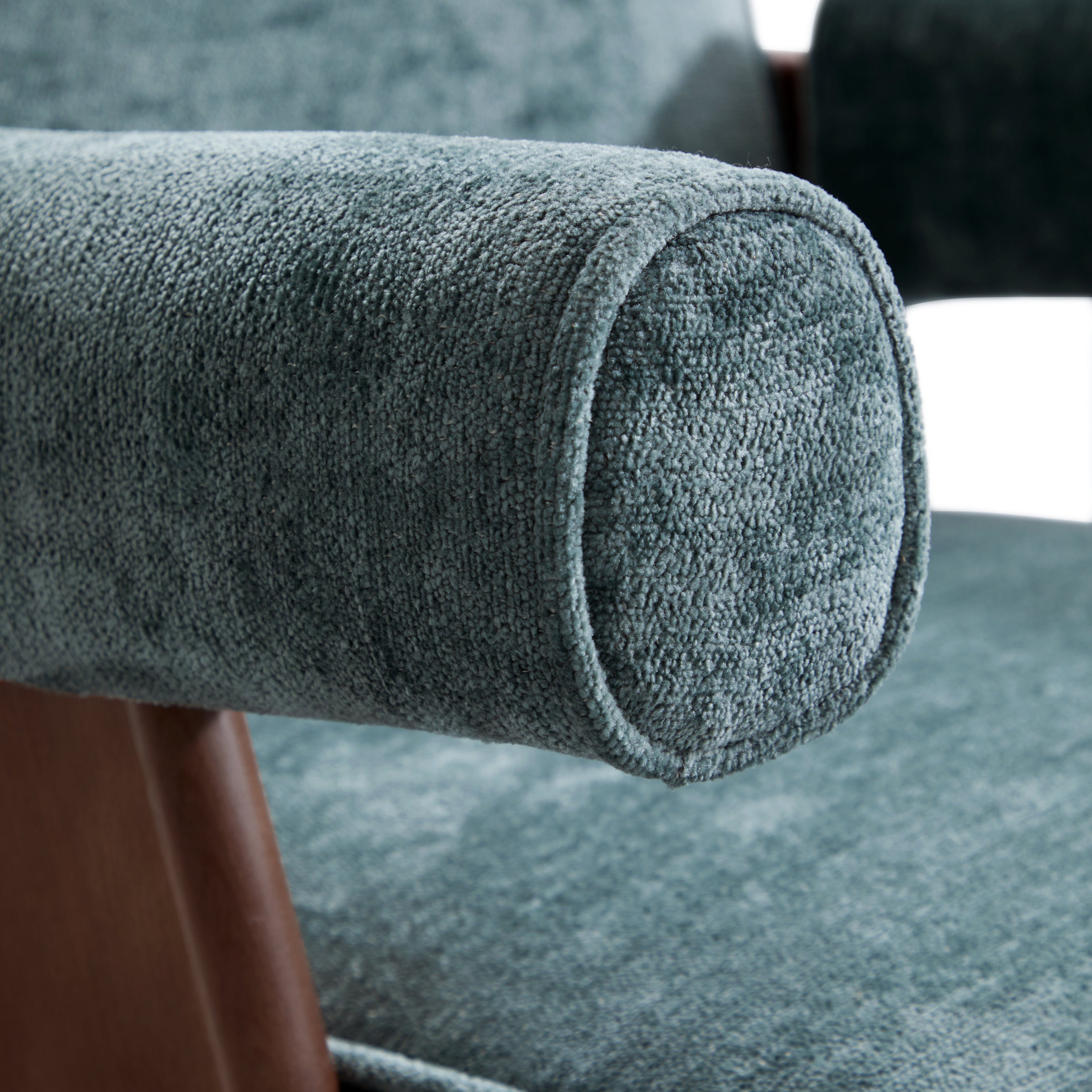 Wooster Green Chenille Velvet Accent Chair